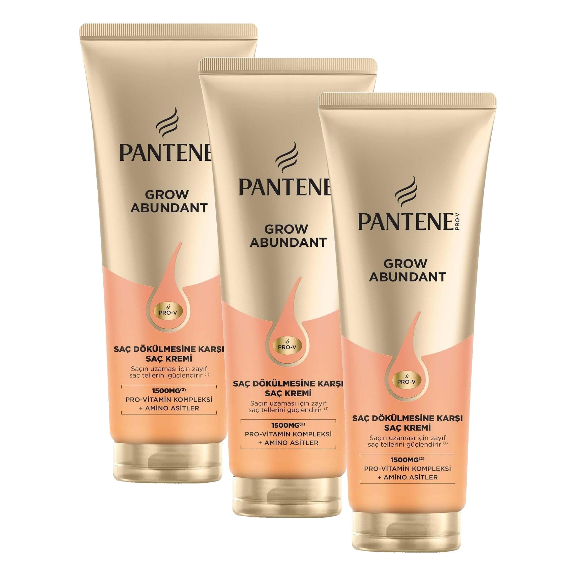 Pantene Grow Abundant Saç Dökülmesine Karşı Saç Maskesi 300 ml (3 paketi)