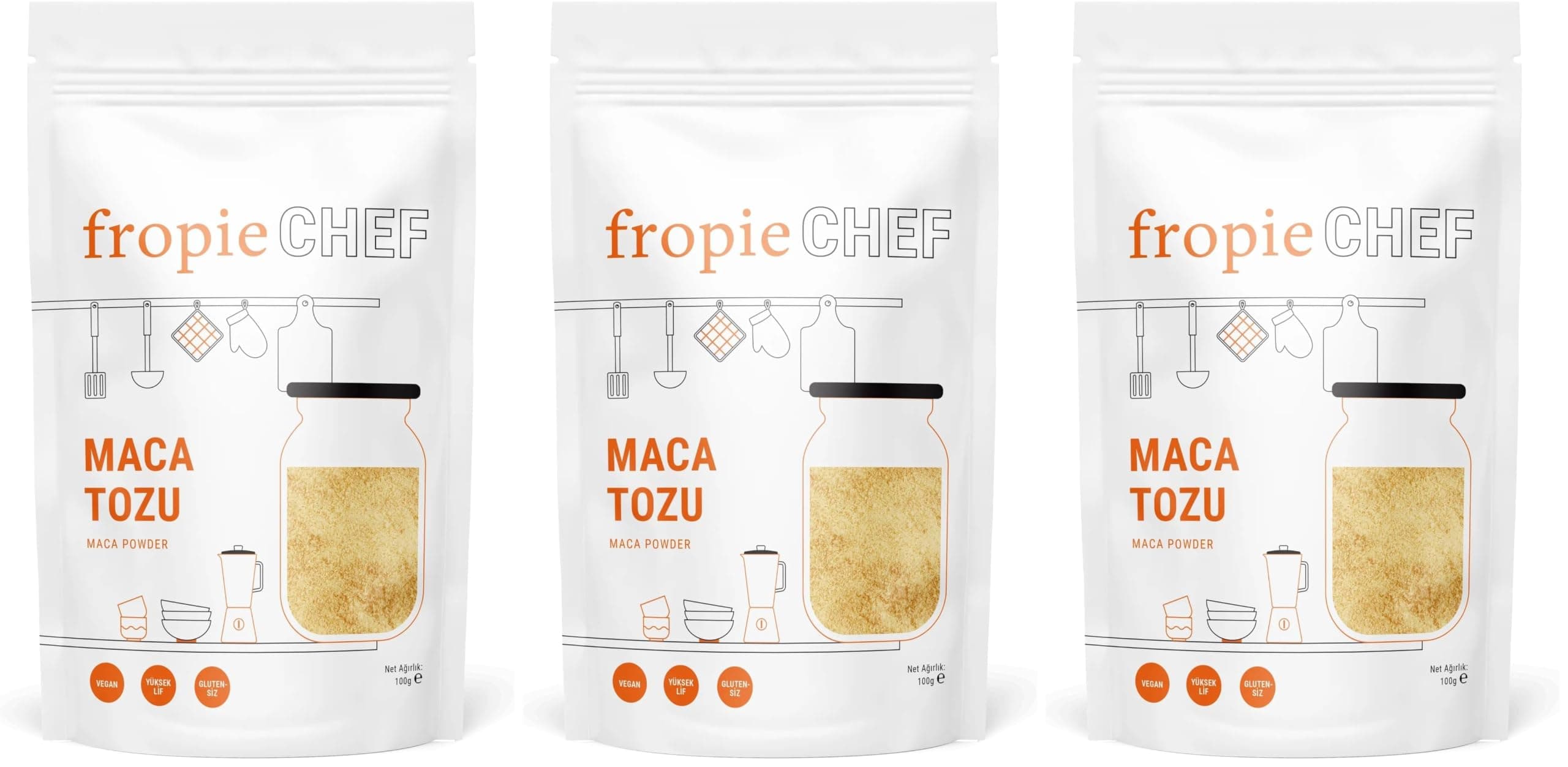 Fropie Chef Maca Tozu 100 gr (3 paketi)