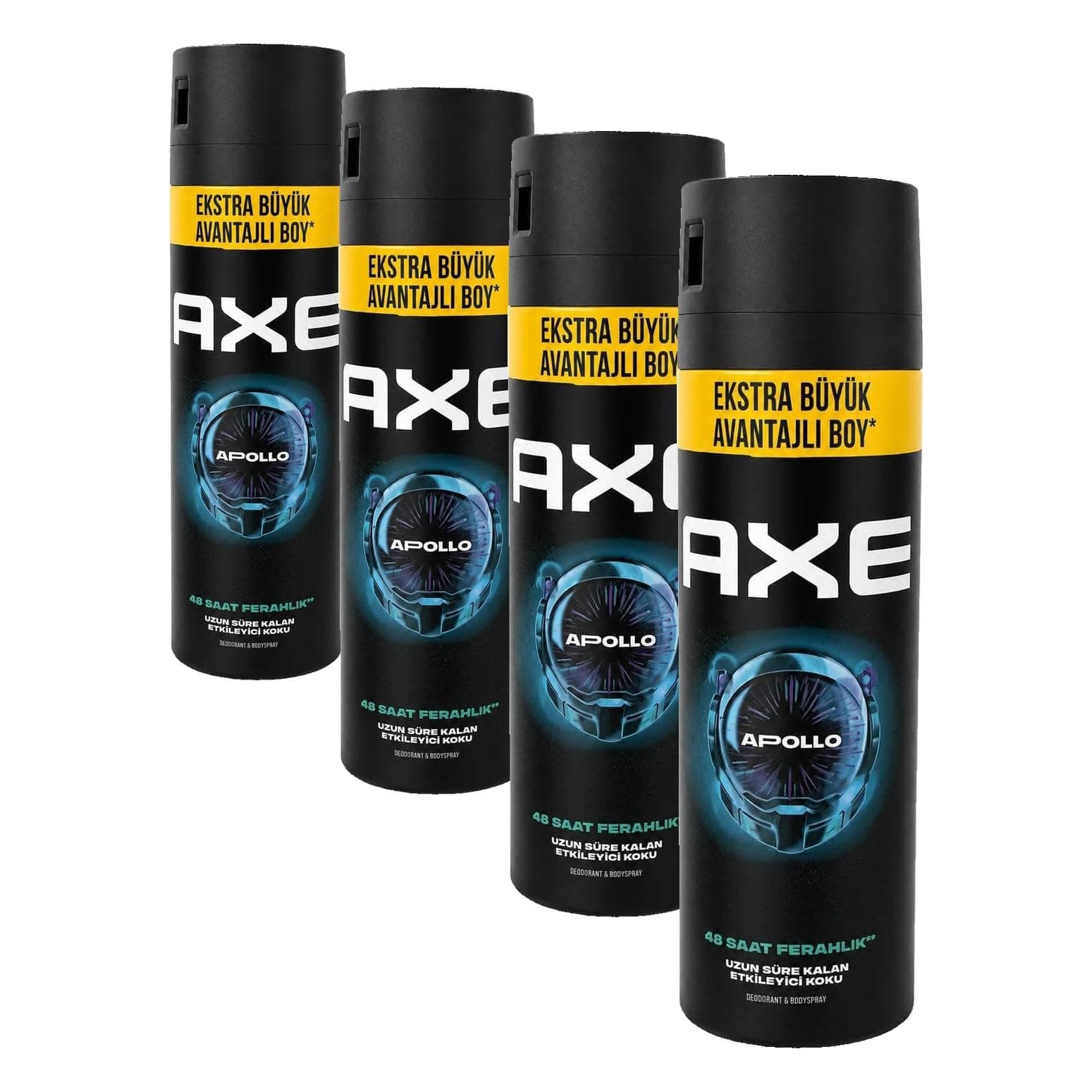 Axe Erkek Sprey Deodorant Apollo 48 Saat Etkileyici Koku 200 ml (4 paketi)