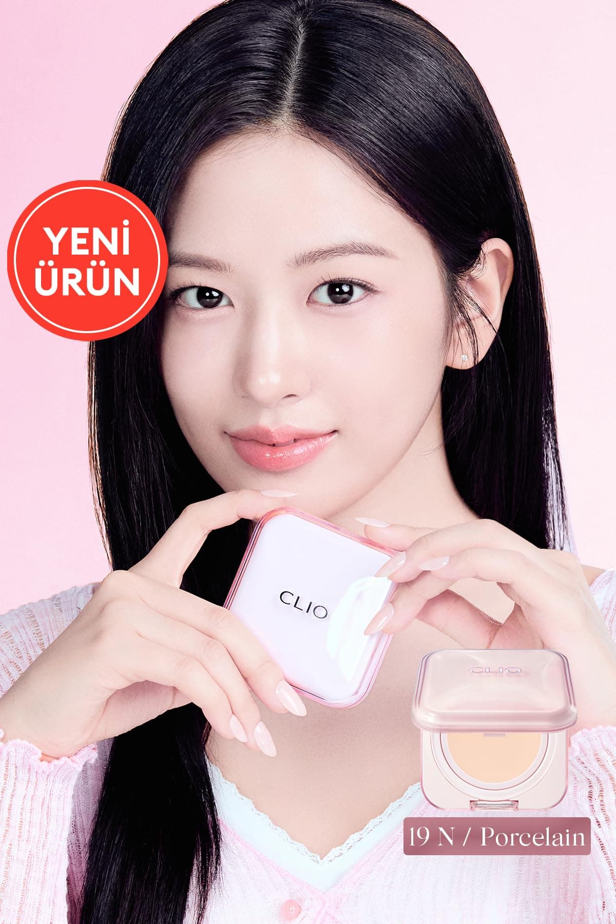 CLIO, Hyalüronik Asit İçerikli Kill Cover Mesh Glow Essential Cushion Set (19NPorcelain) SPF50+PA++++