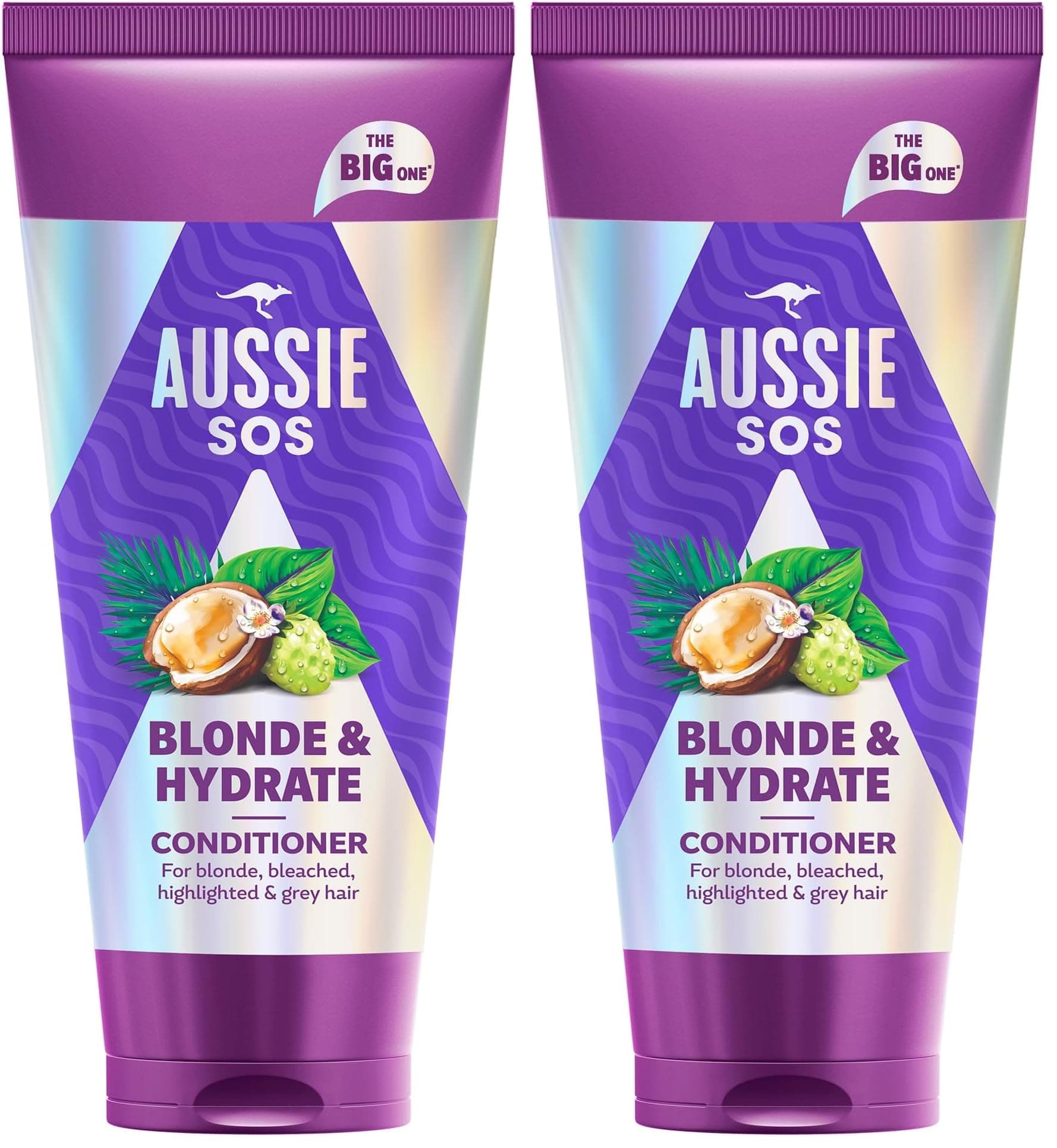 Aussie SOS Blonde & Hydrate Açık Renk Boyalı, Röfleli ve Gri Saçlar İçin Saç Kremi 350ml (2 paketi)