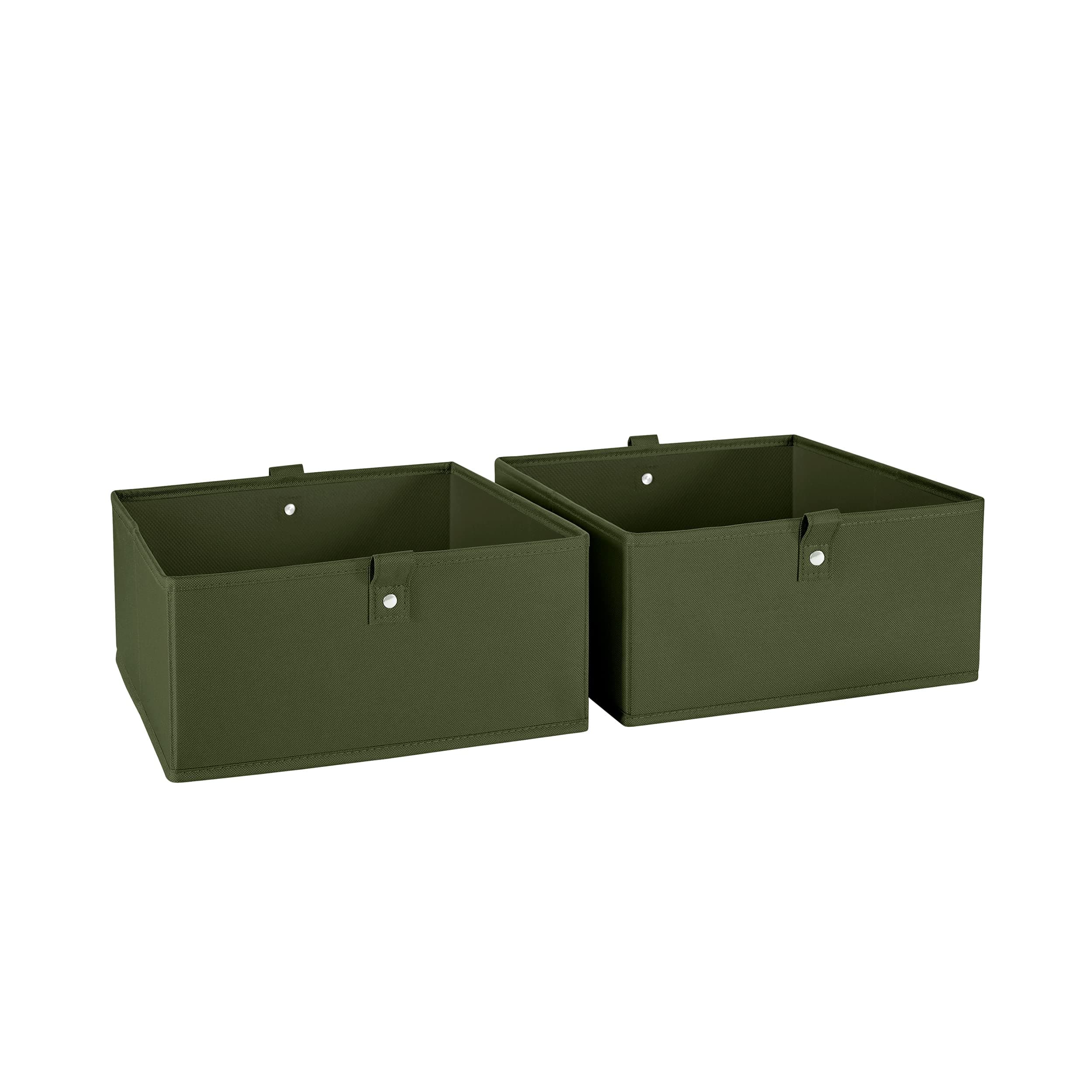 RiverRidge Çocuk 2 parça 10.5 "G x 5" Y Katlanır Saklama Kutusu Seti - Zeytin Yeşili