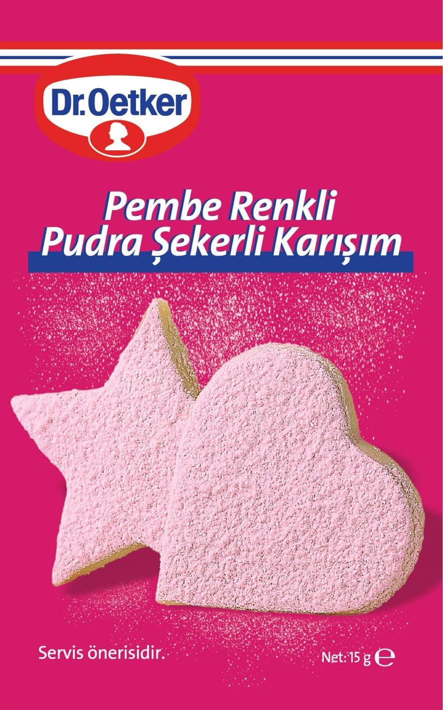 Dr. Oetker Pudra Şekeri - Pembe Renkli,15 gr