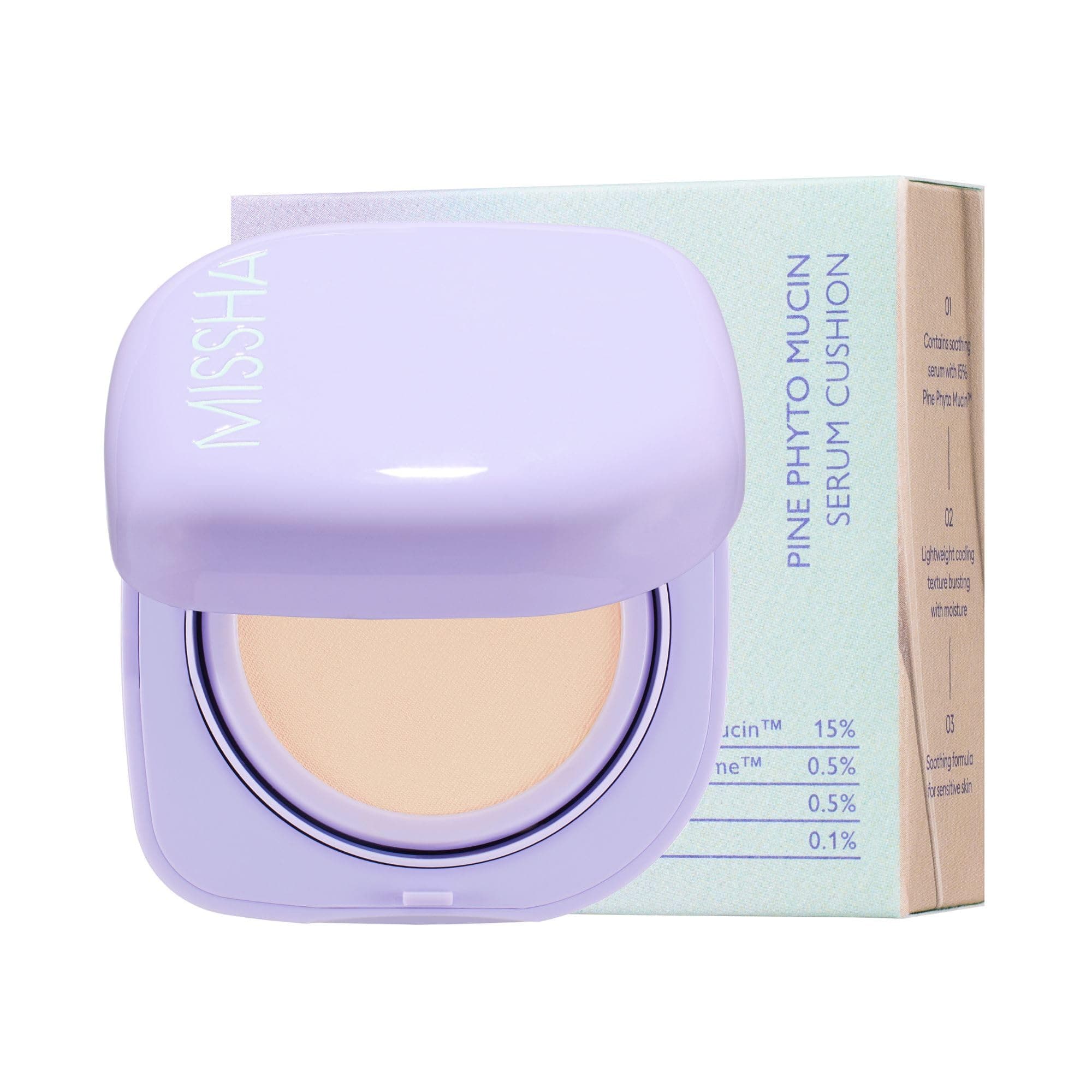 MISSHA Kadife Bitişli Layering Fit Pine Phyto Mucin Serum Cushion Spf30 Pa++ (Bran) Bran