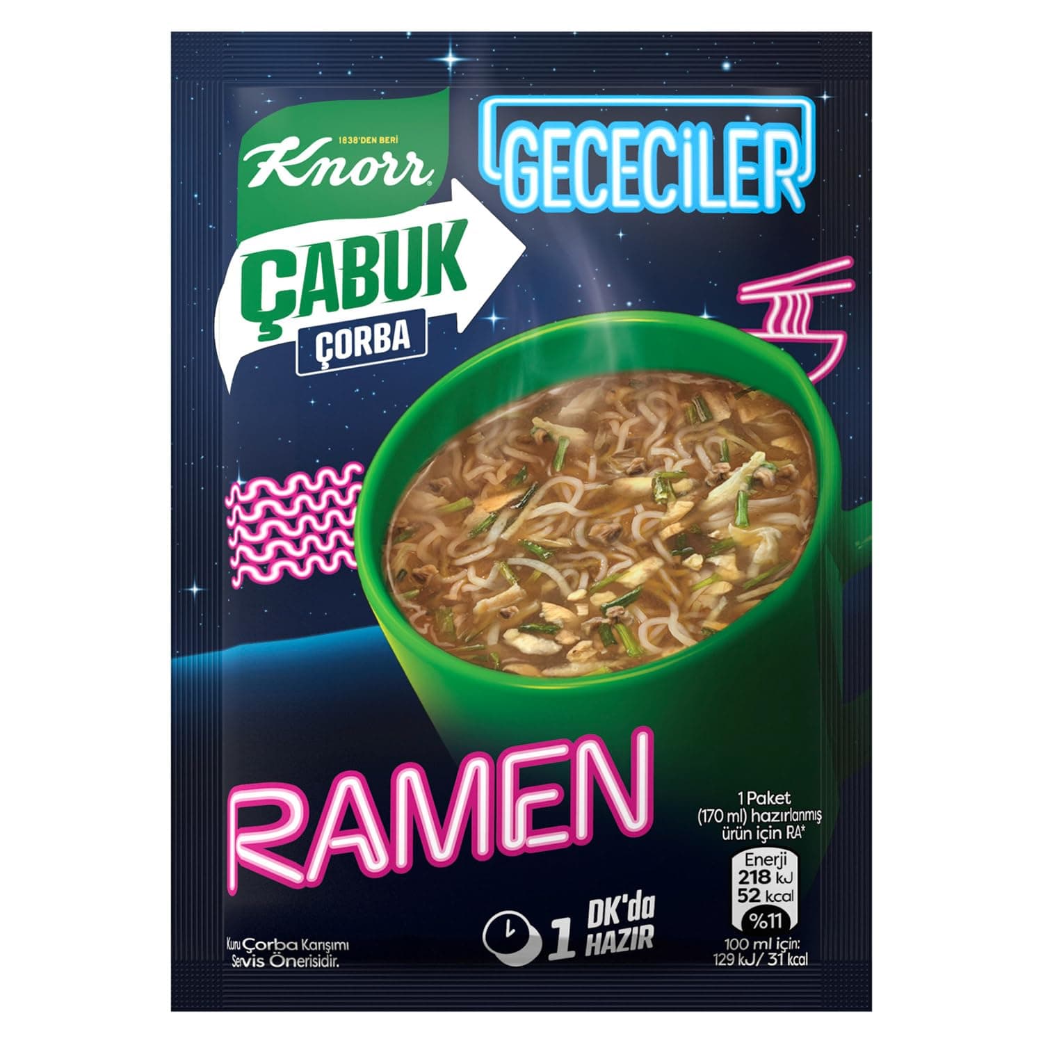 Knorr Çabuk Çorba Gececiler Ramen 17g (6 paketi)