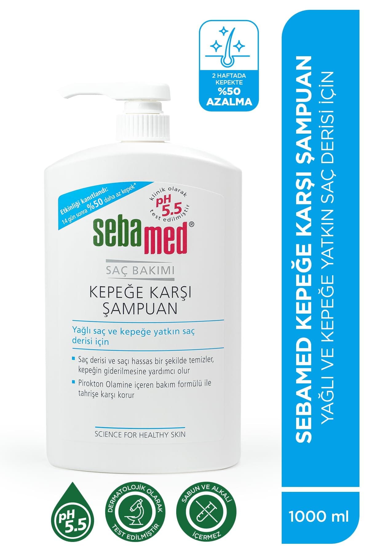 Sebamed Kepek Karşıtı Pirokton Olamin İçerikli Yağlanma Önleyici Etkili Şampuan 1000 ml