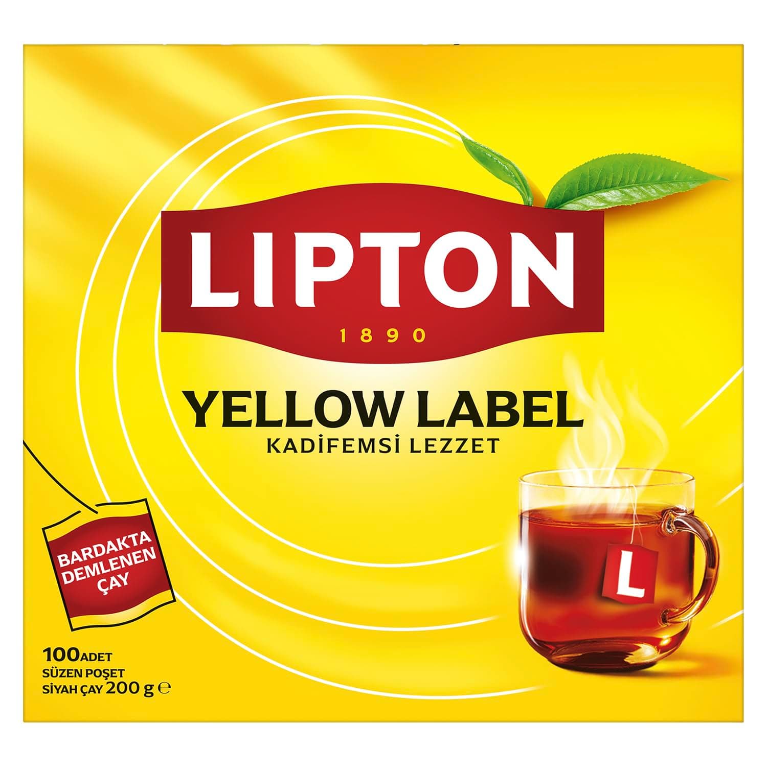 Lipton Yellow Kadifemsi Lezzet Label Bardak Poşet Çay 100' lü, 200G