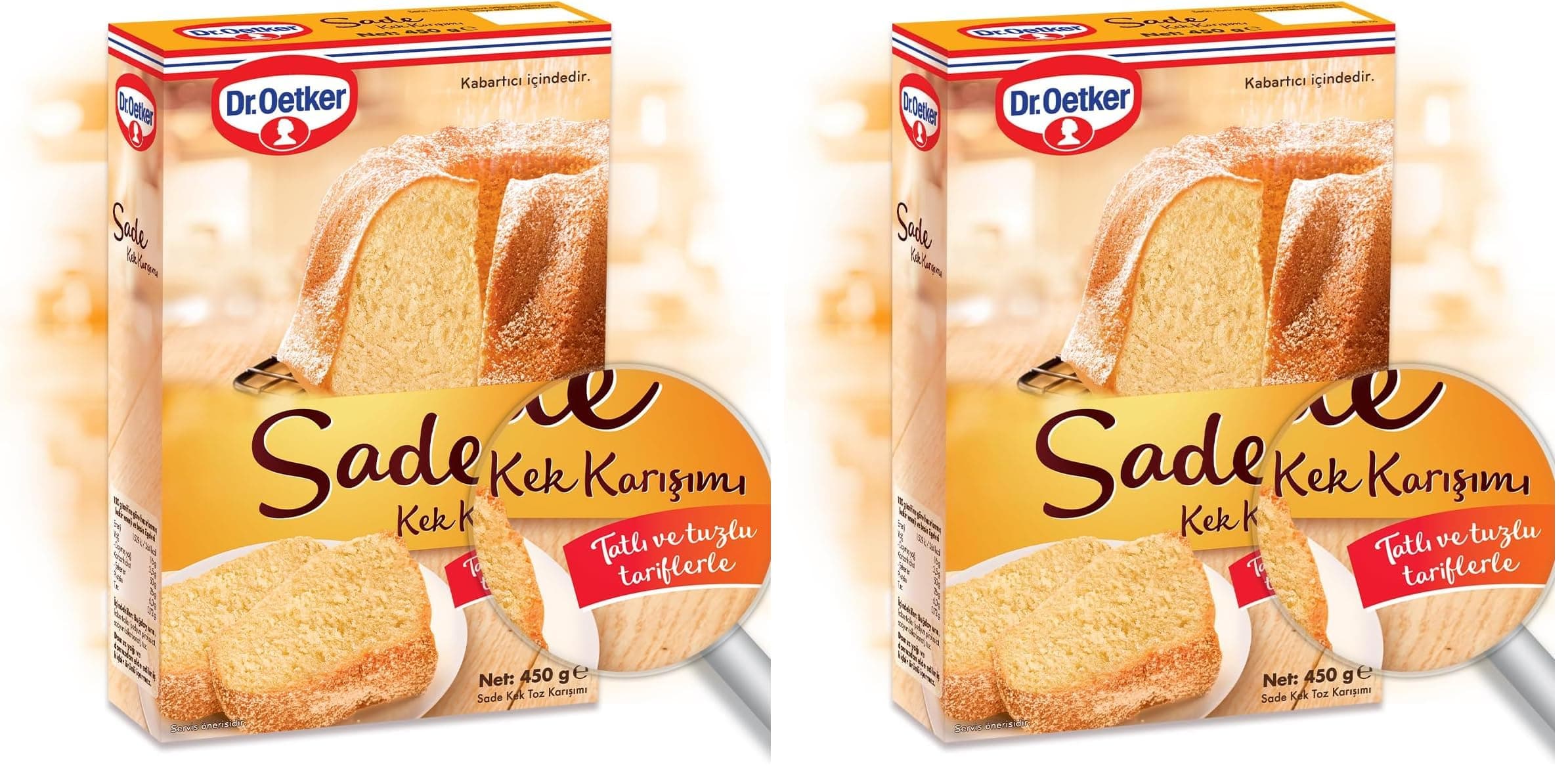 Dr. Oetker Sade Kek Karışımı 450 Gr 2li paket
