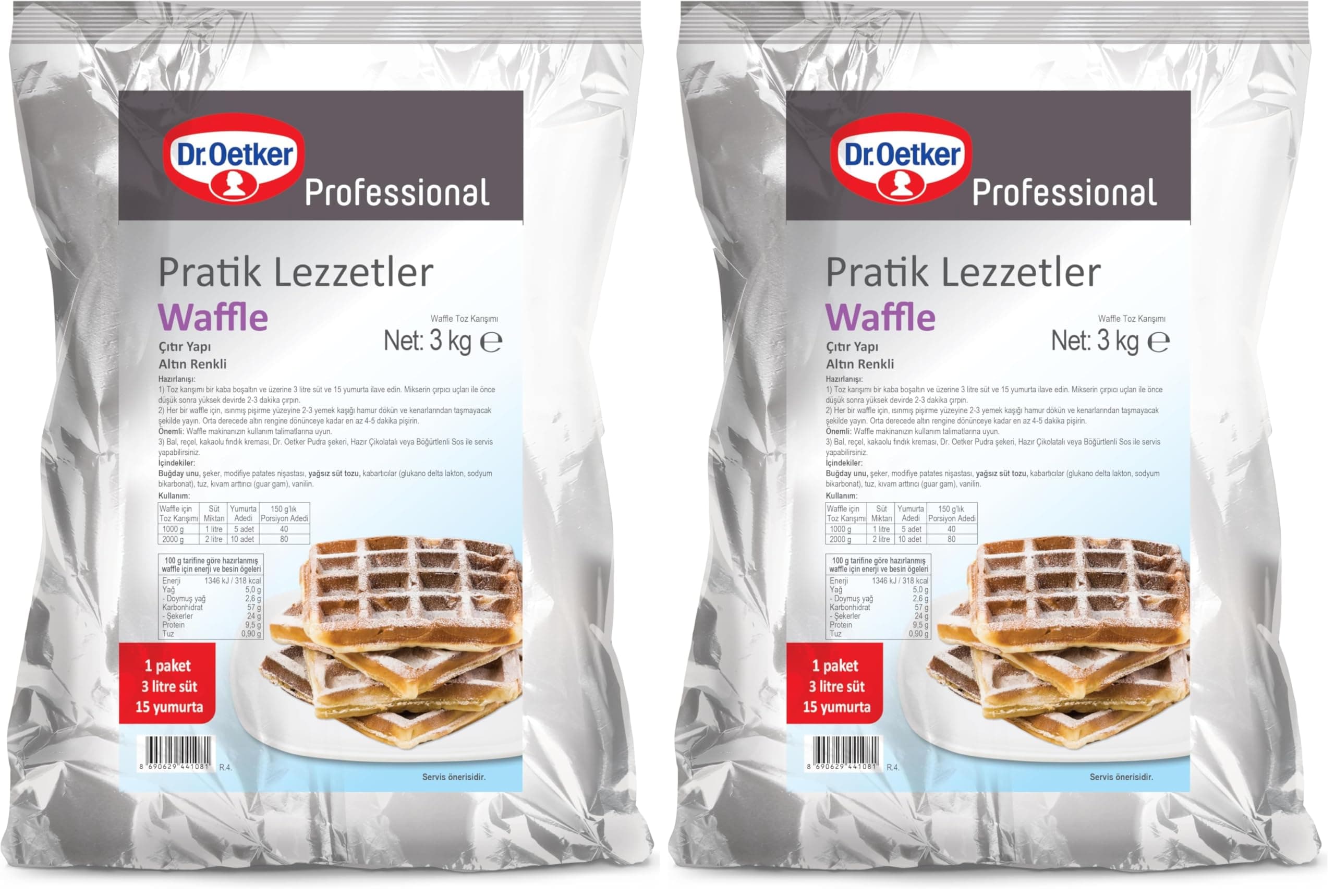 Dr. Oetker Waffle 3 Kg (2 paketi)
