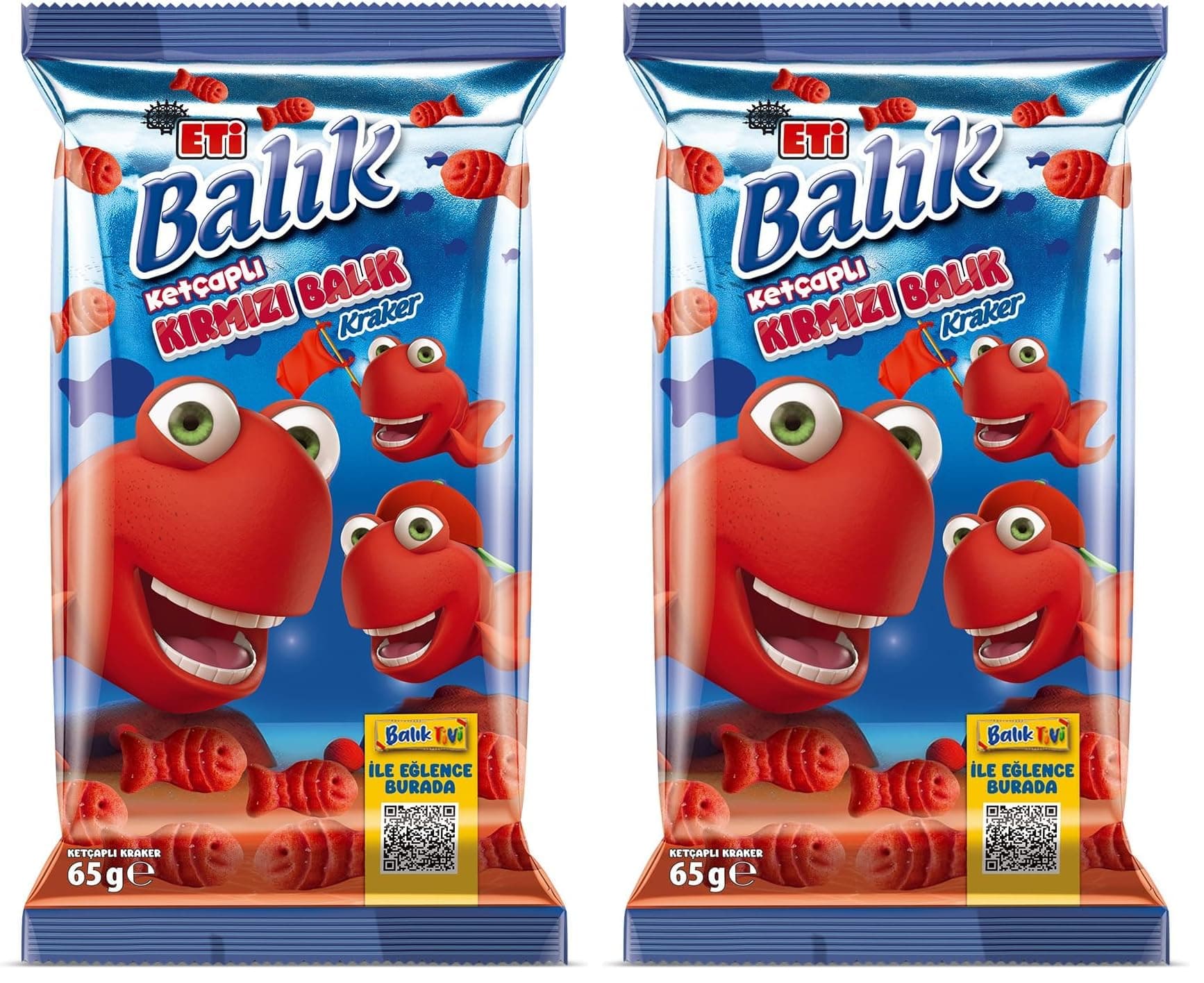 Eti Kırmızı Balık Kraker 65 g 2li paket