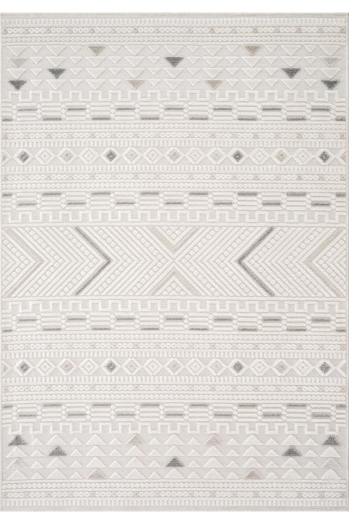 KOZA HOME Sand Krem Gri Halı 65550A 140 x 200