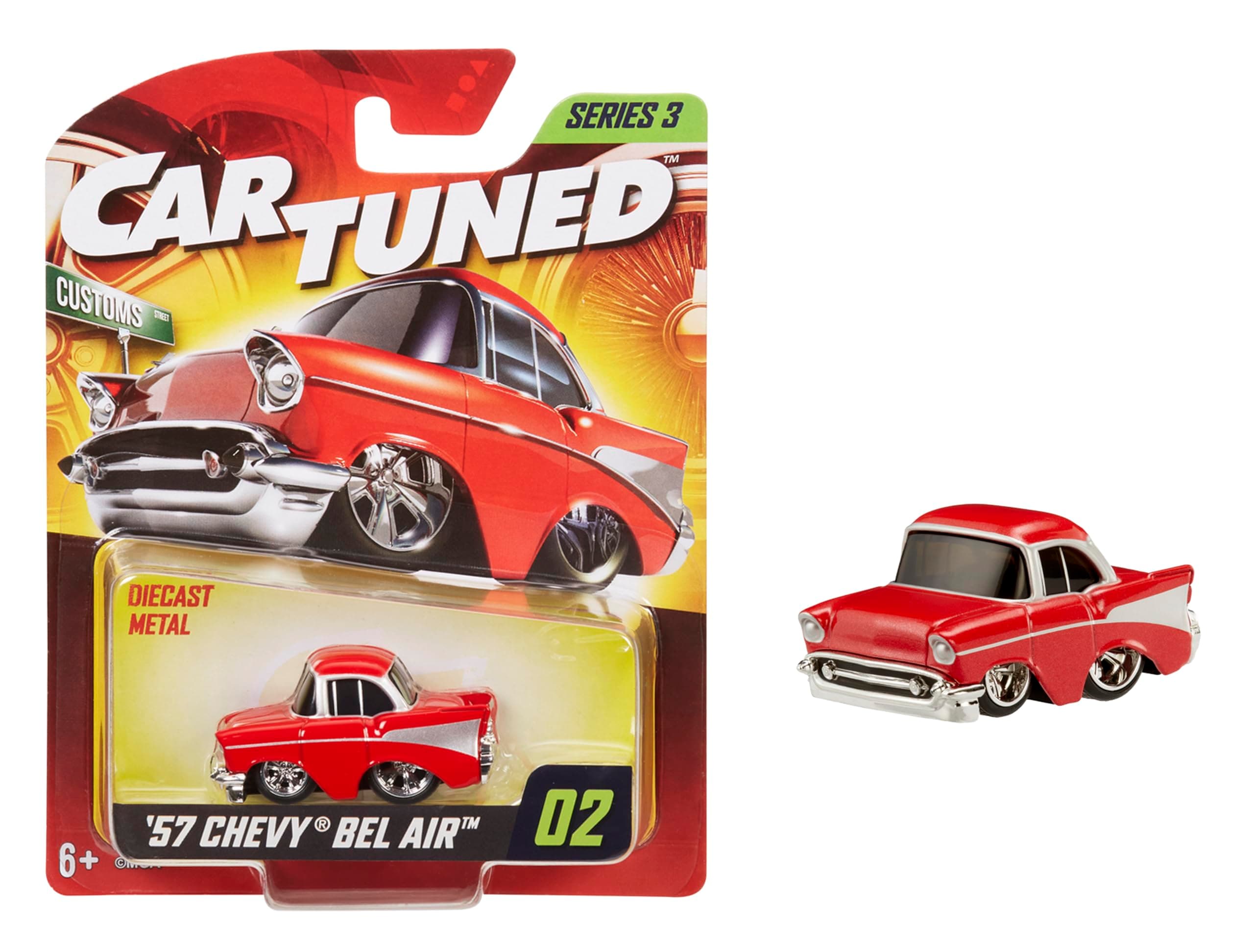 MGA Entertaintment CarTuned S3 1957 Chevy Bel Air - Kırmızı Custom Araba