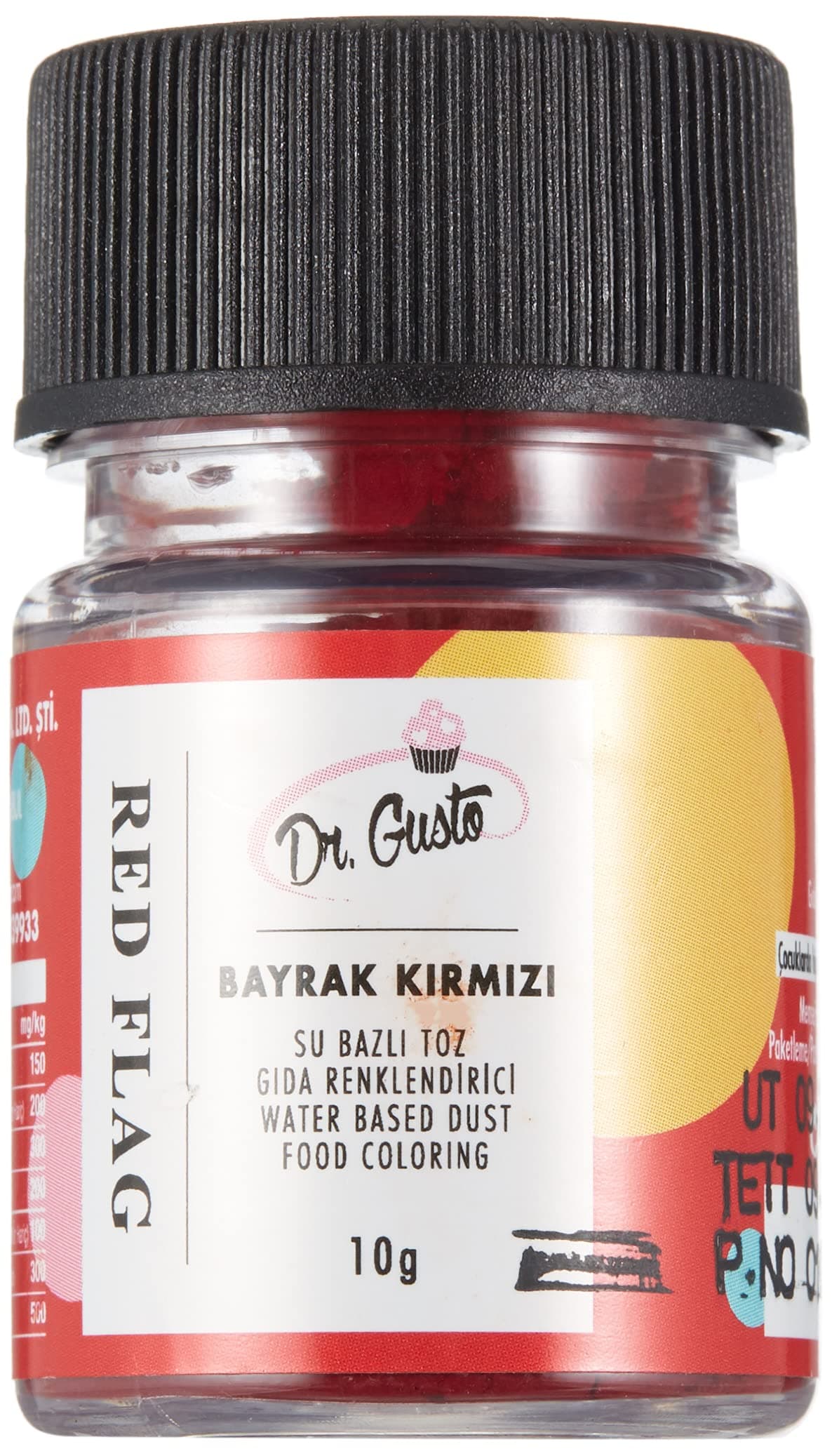 Dr.Gusto Su Bazlı Toz Gıda Boyası 10 Gr Bayrak Kırmızı