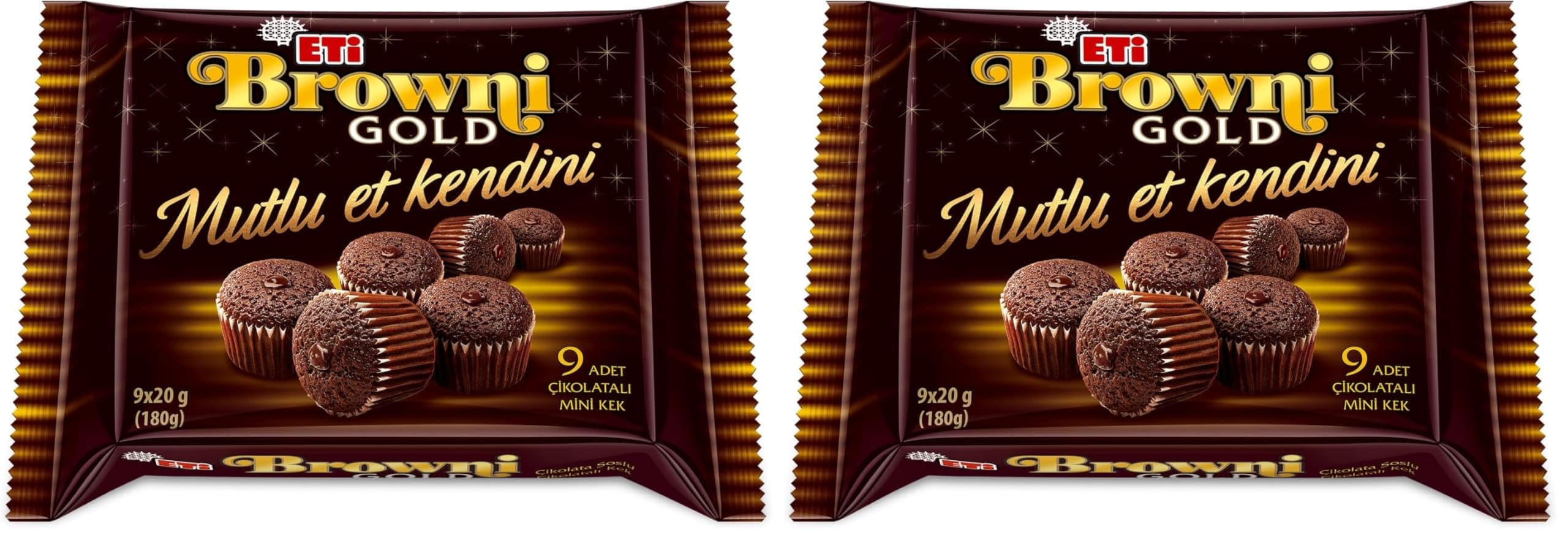 Eti Browni Gold Mini Çikolatalı Kek 180 g 2li paket