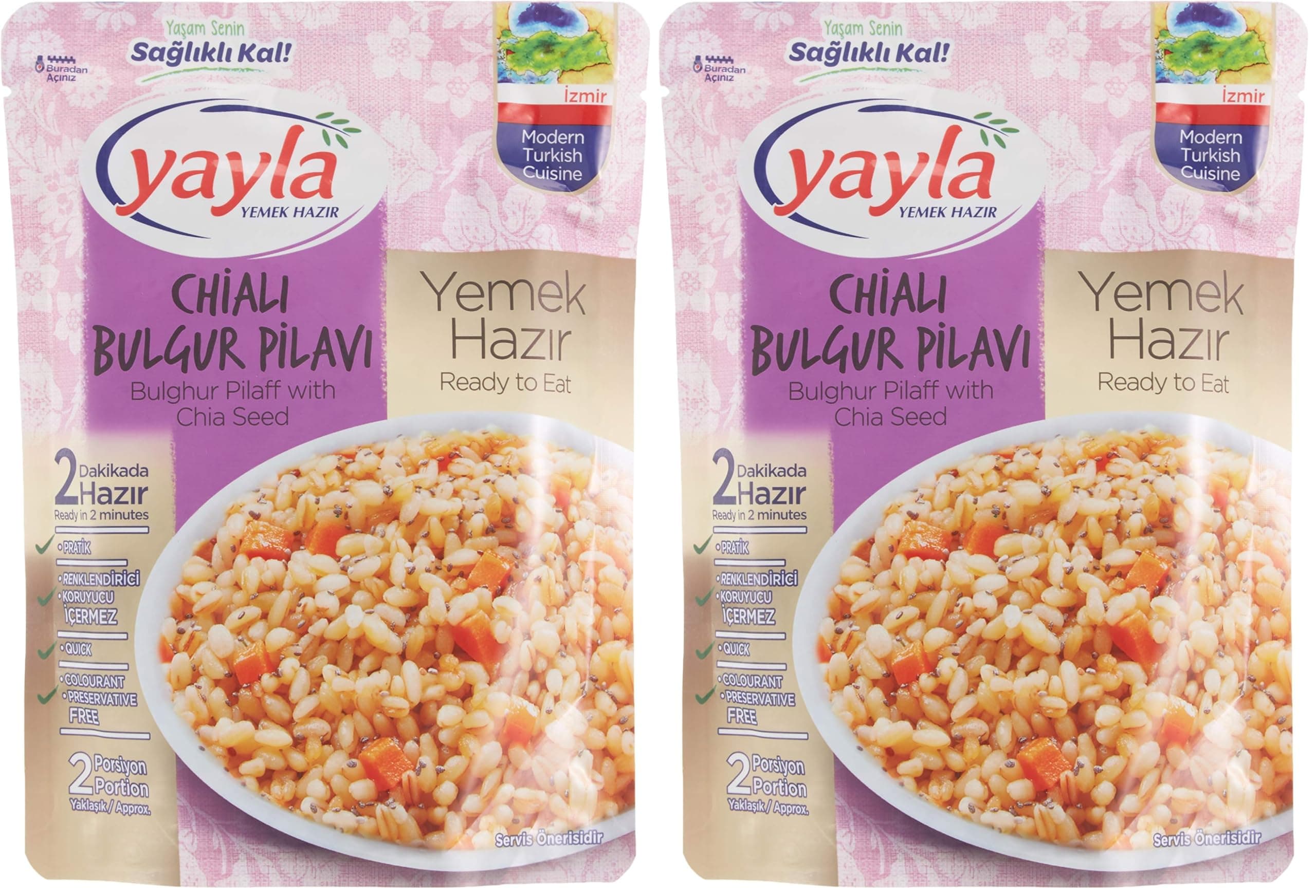 yayla Chialı Bulgur Pilavı, 250 gr Tekli Paket 2li paket