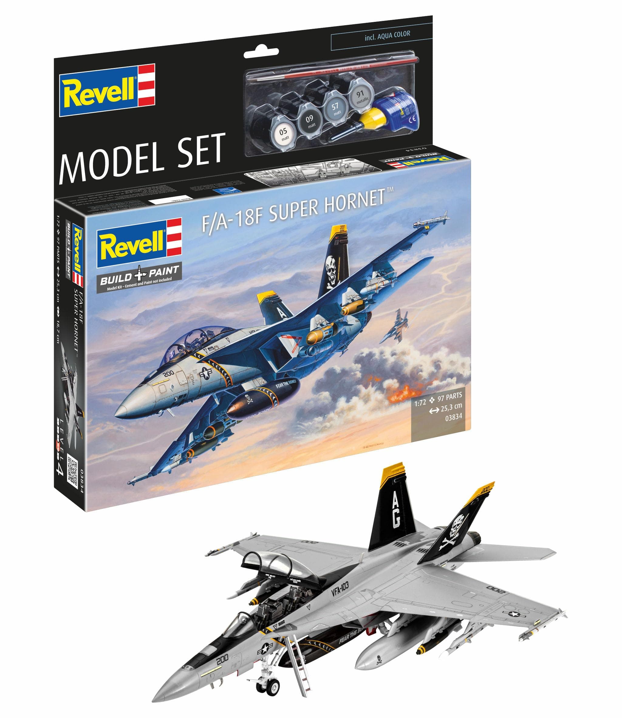 Revell Model Set 1:72 F/A-18F Super Hornet 63834