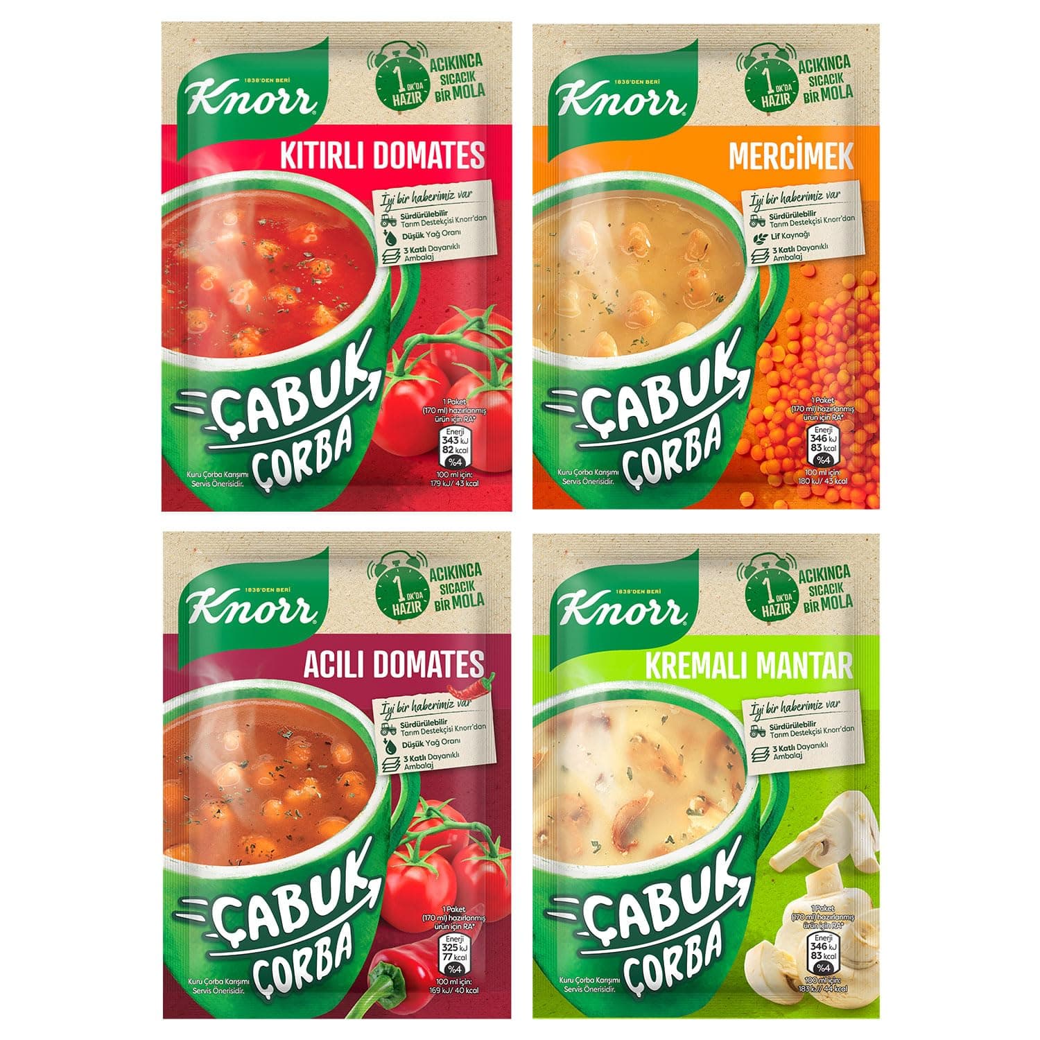 Knorr Çabuk Çorba 4lü Seri