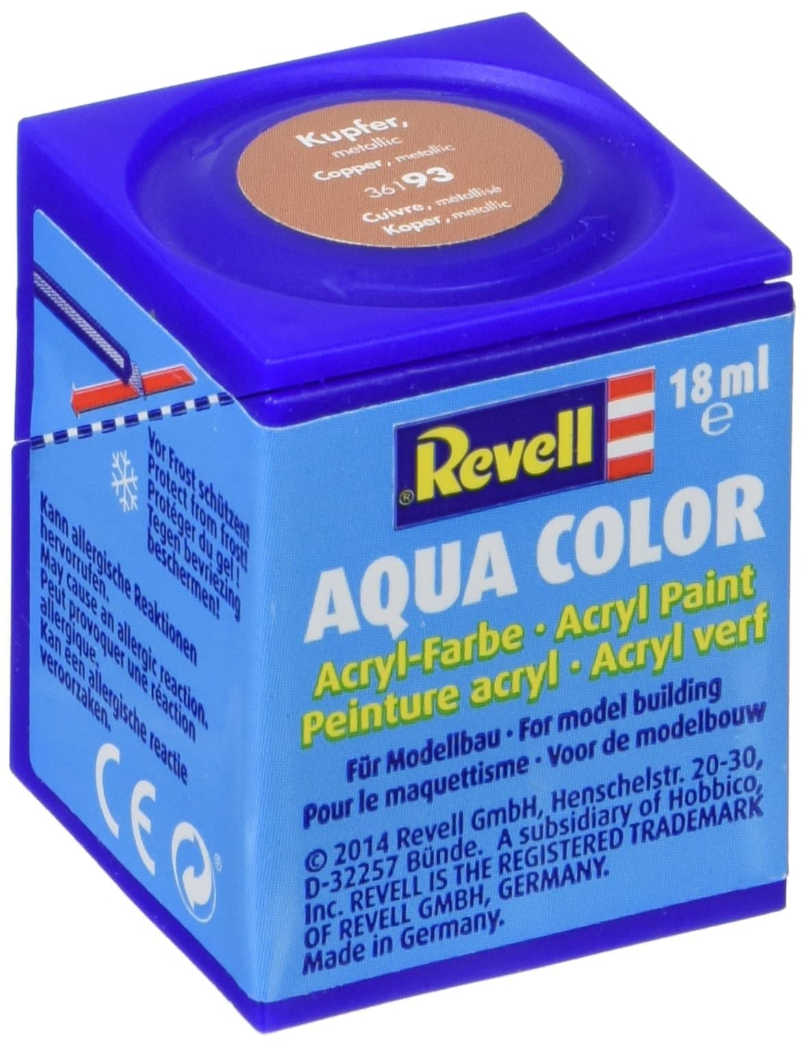Revell - Su Bazlı Maket Boyası Bakır Metalik 18 Ml (36193)