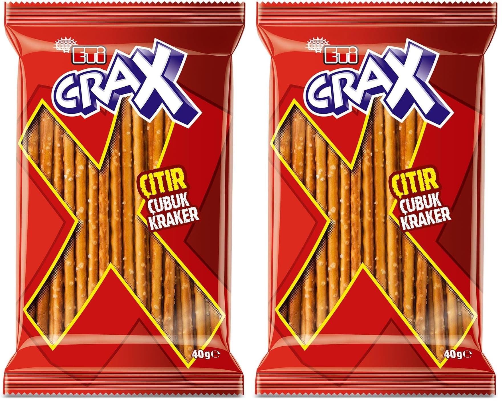 Eti Crax Sade Çubuk Kraker 40 g x 34 Adet (2 paketi)