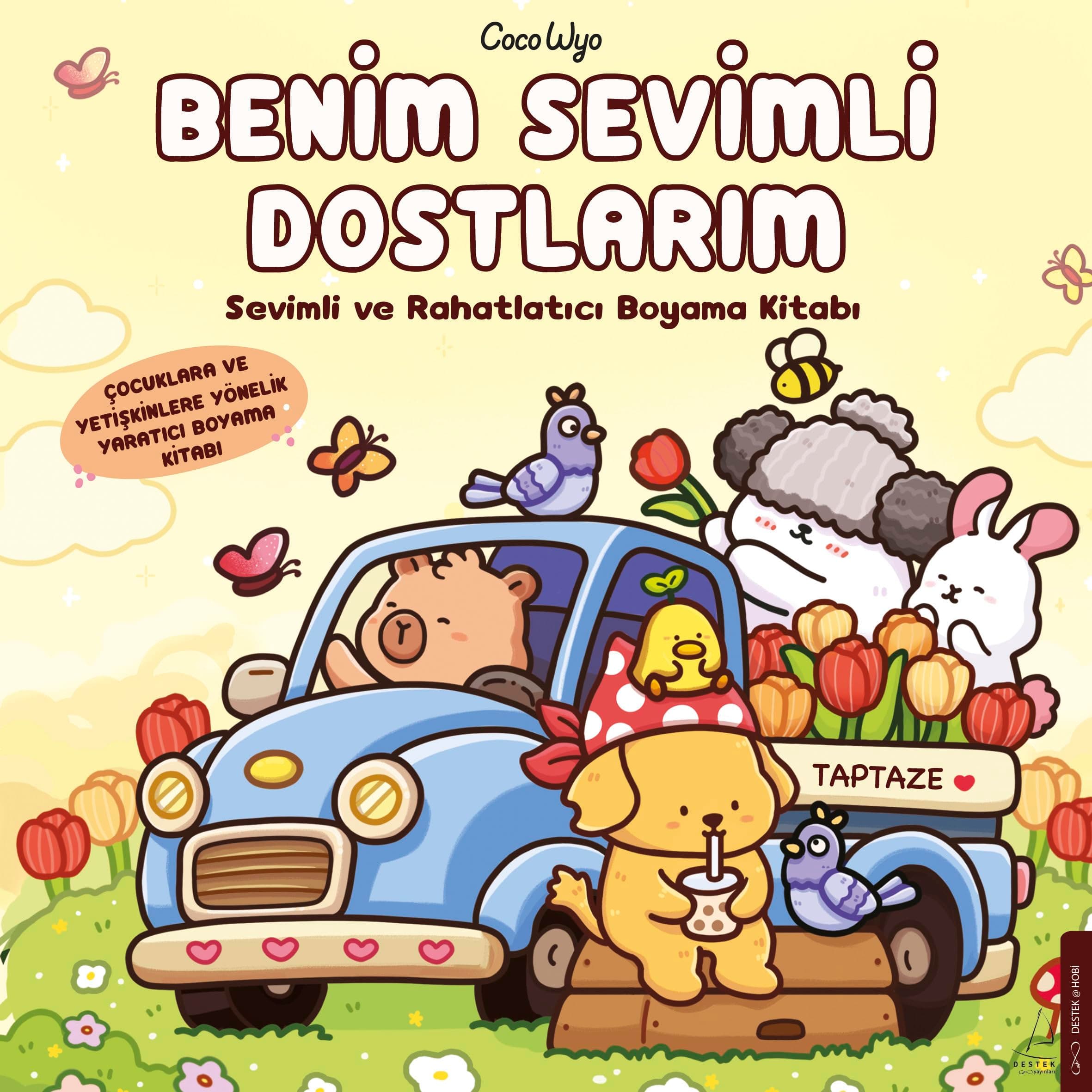 Benim Sevimli Dostlarım: Sevimli ve Rahatlatıcı Boyama Kitabı