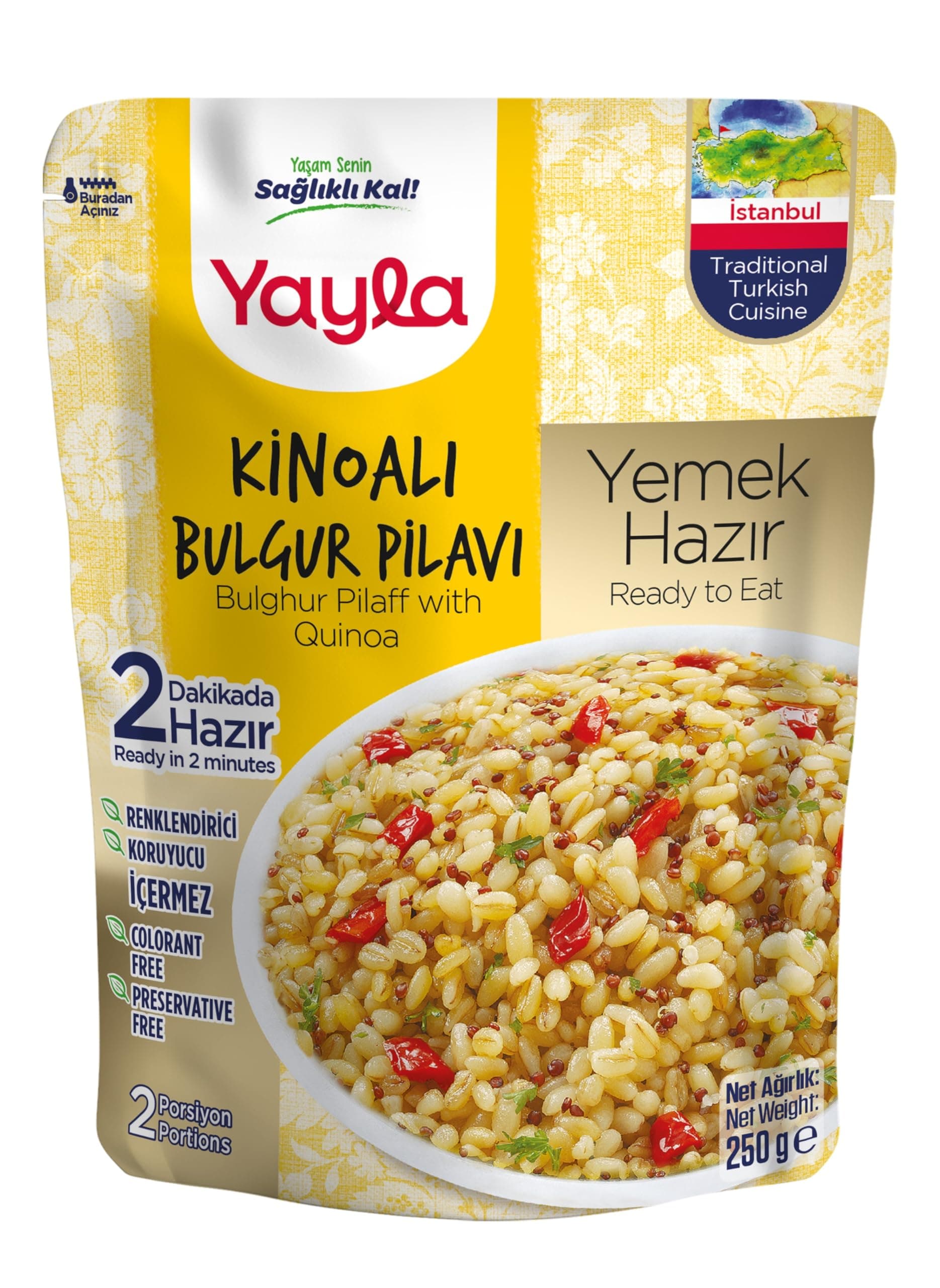 yayla Kinoalı Bulgur Pilavı, 250 gr Tekli Paket