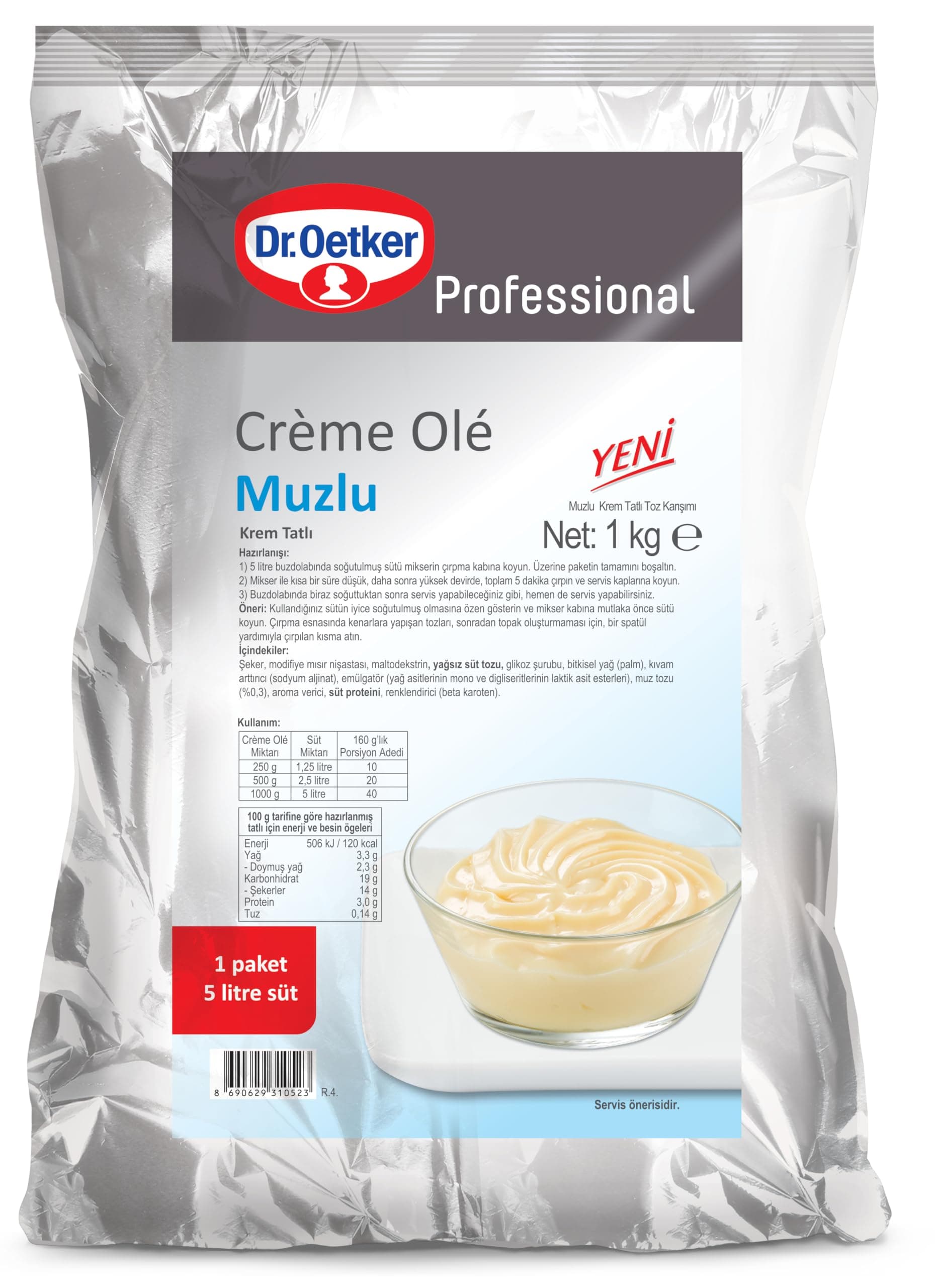 Dr. Oetker Creme Ole Muz Aromalı 1 kg
