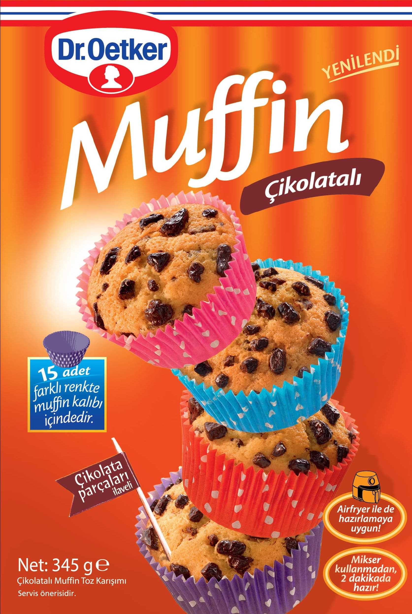 Dr. Oetker Muffin Çikolatalı 345 gr