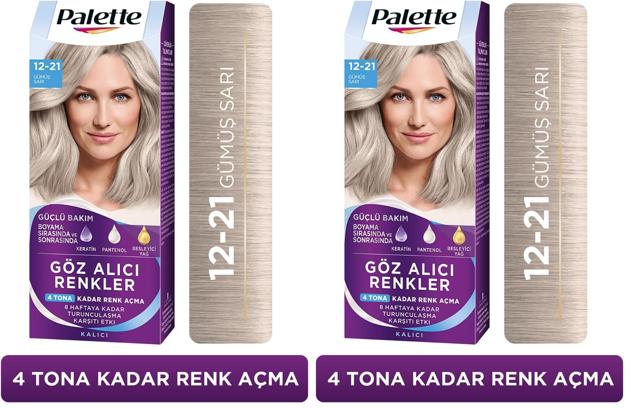 Palette Göz Alıcı Renkler 12-21 Gümüş Sarı 2li paket