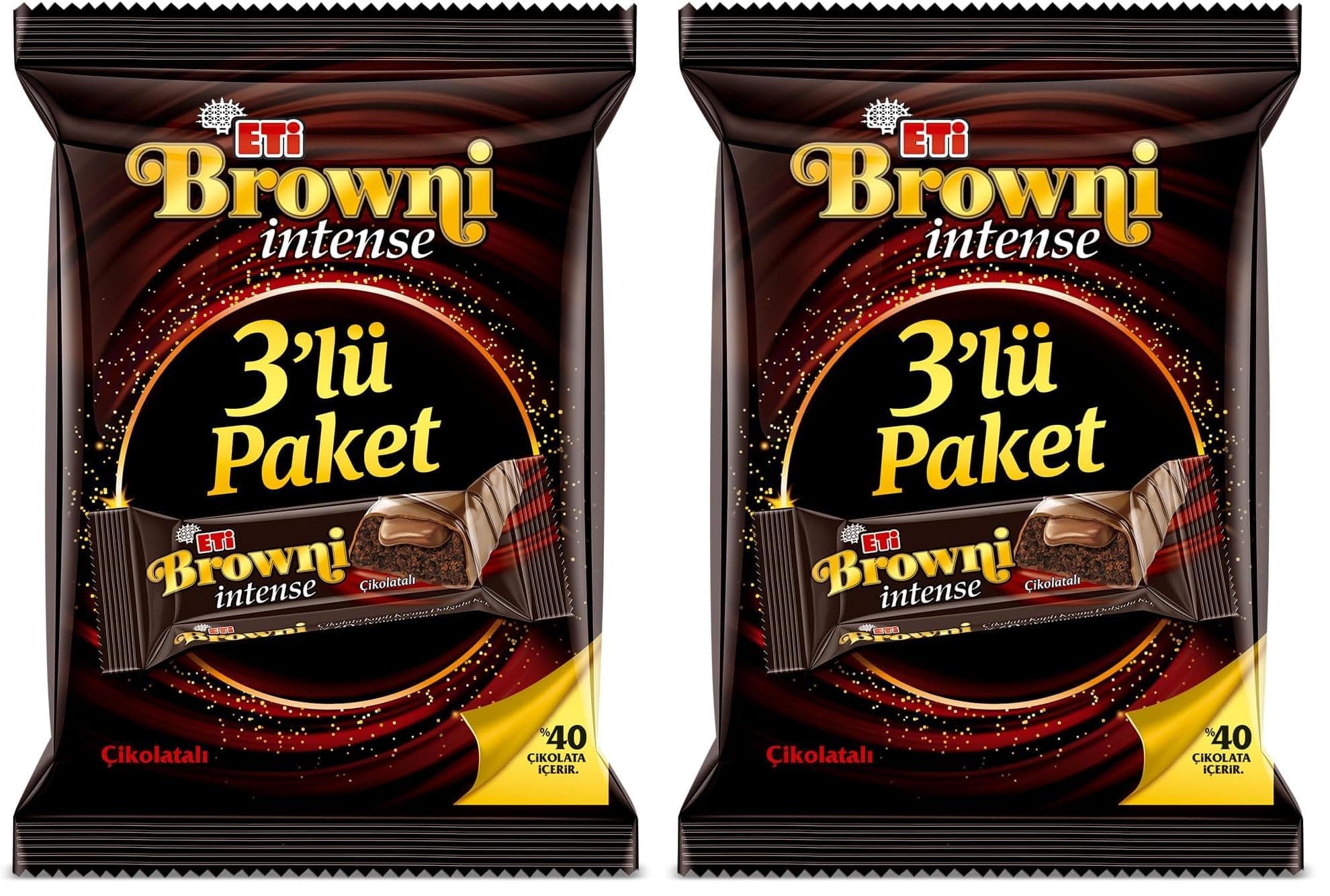 Eti Browni Intense Çikolatalı Kek (3 x 50 g) 2li paket