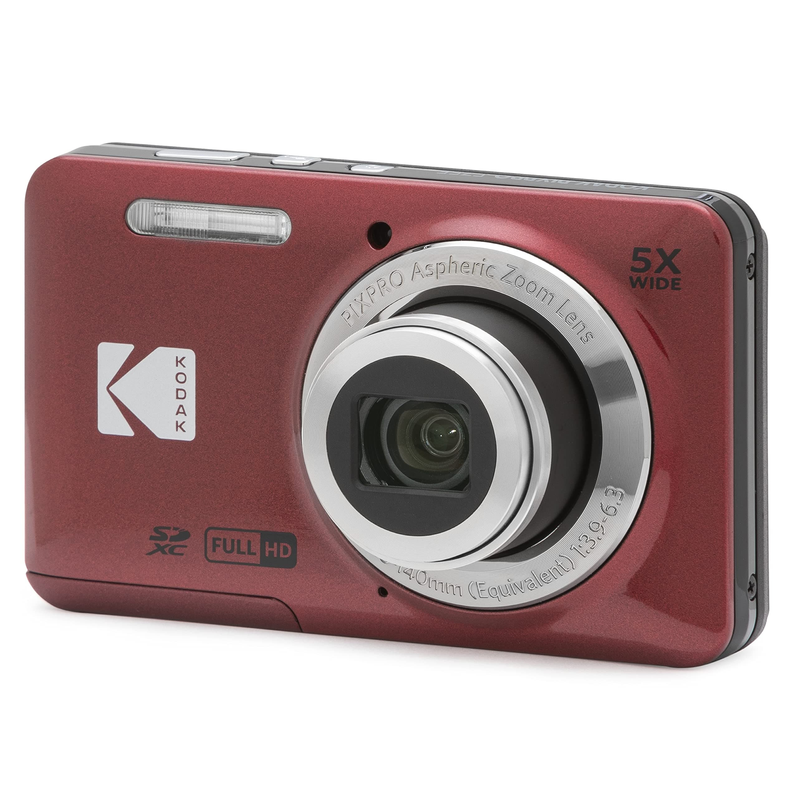Kodak Friendly Zoom FZ55/5x Yakınlaştırma Dijital Fotoğraf Makinesi-Kırmızı