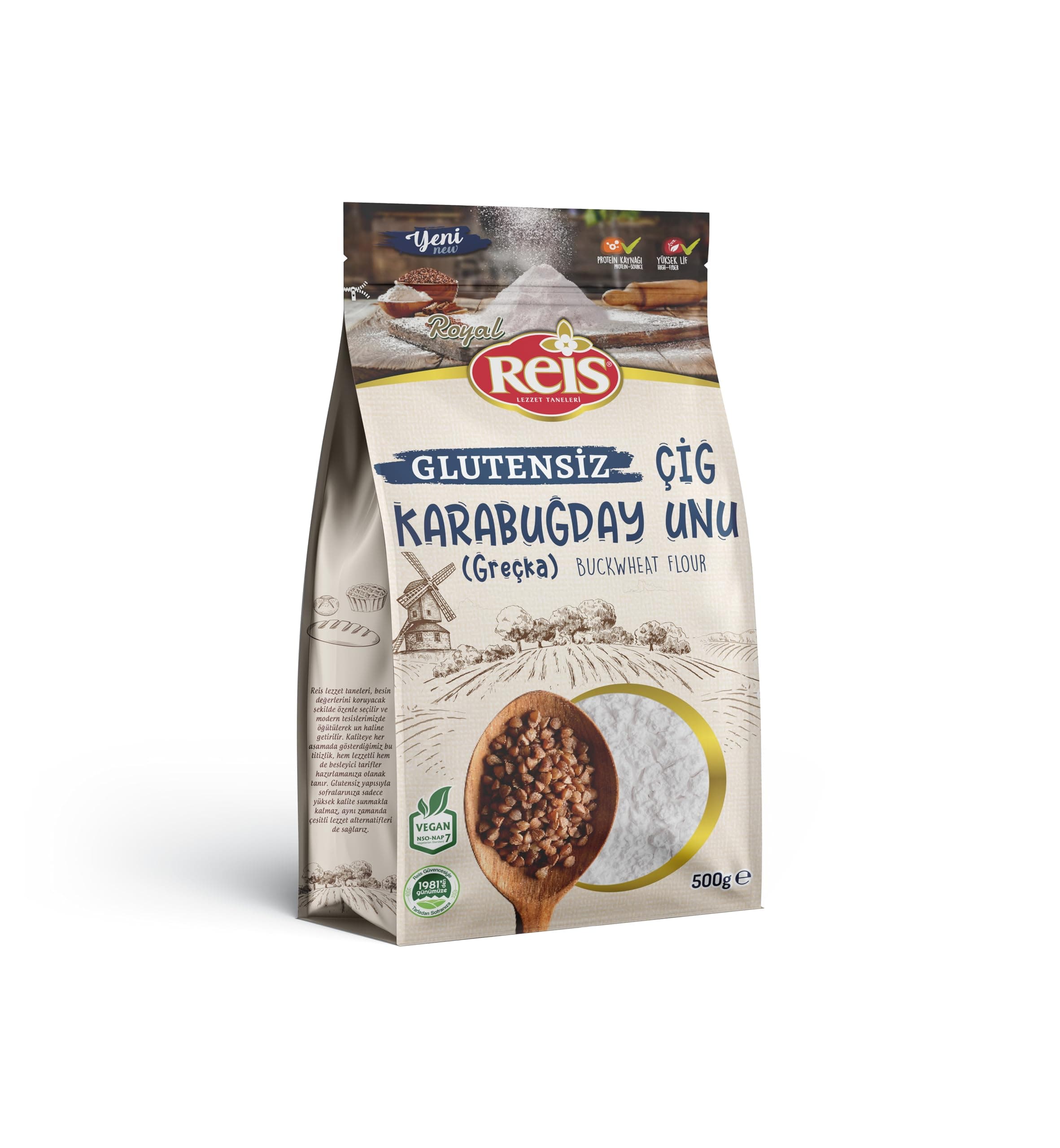 Reis Royal Çiğ Karabuğday Unu 500 Gr