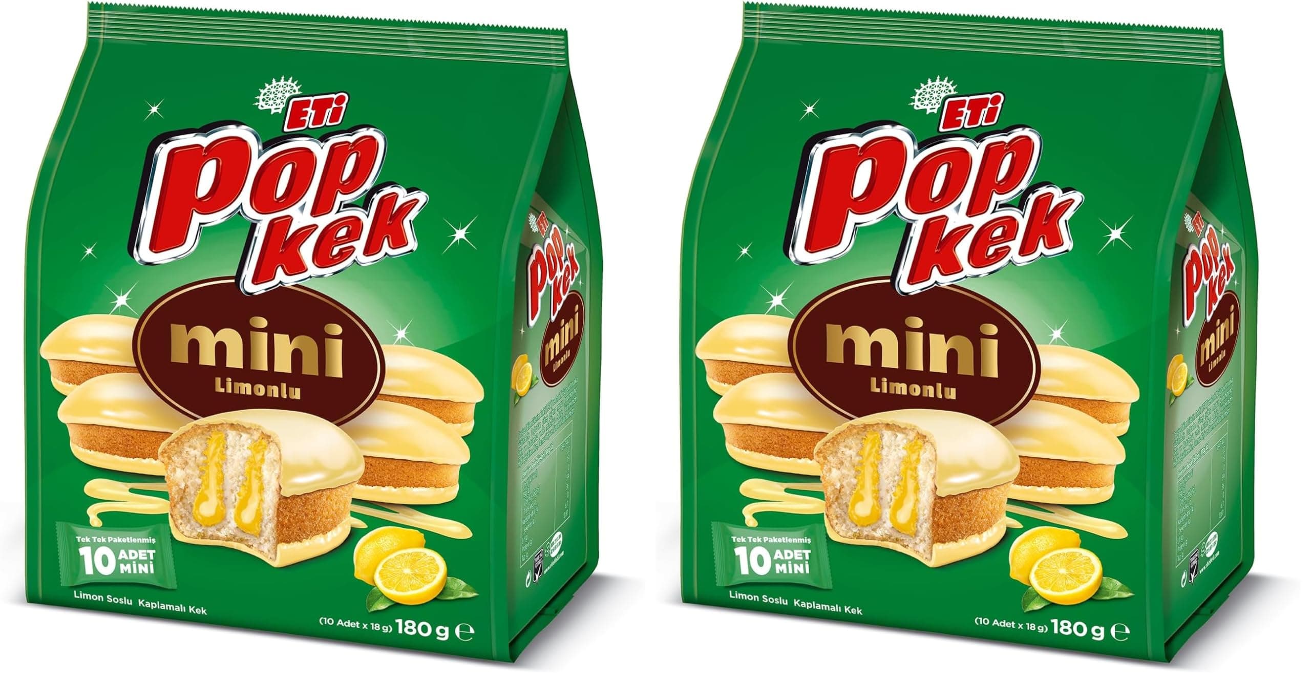 Eti Popkek Mini Limonlu Kek 180 g 2li paket