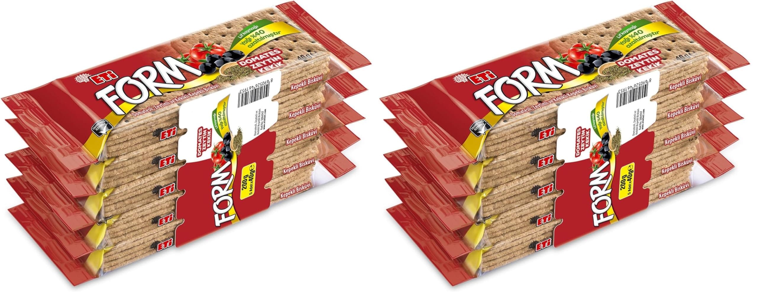 Eti Form Kepekli Domatesli Zeytinli 200 g (2 paketi)