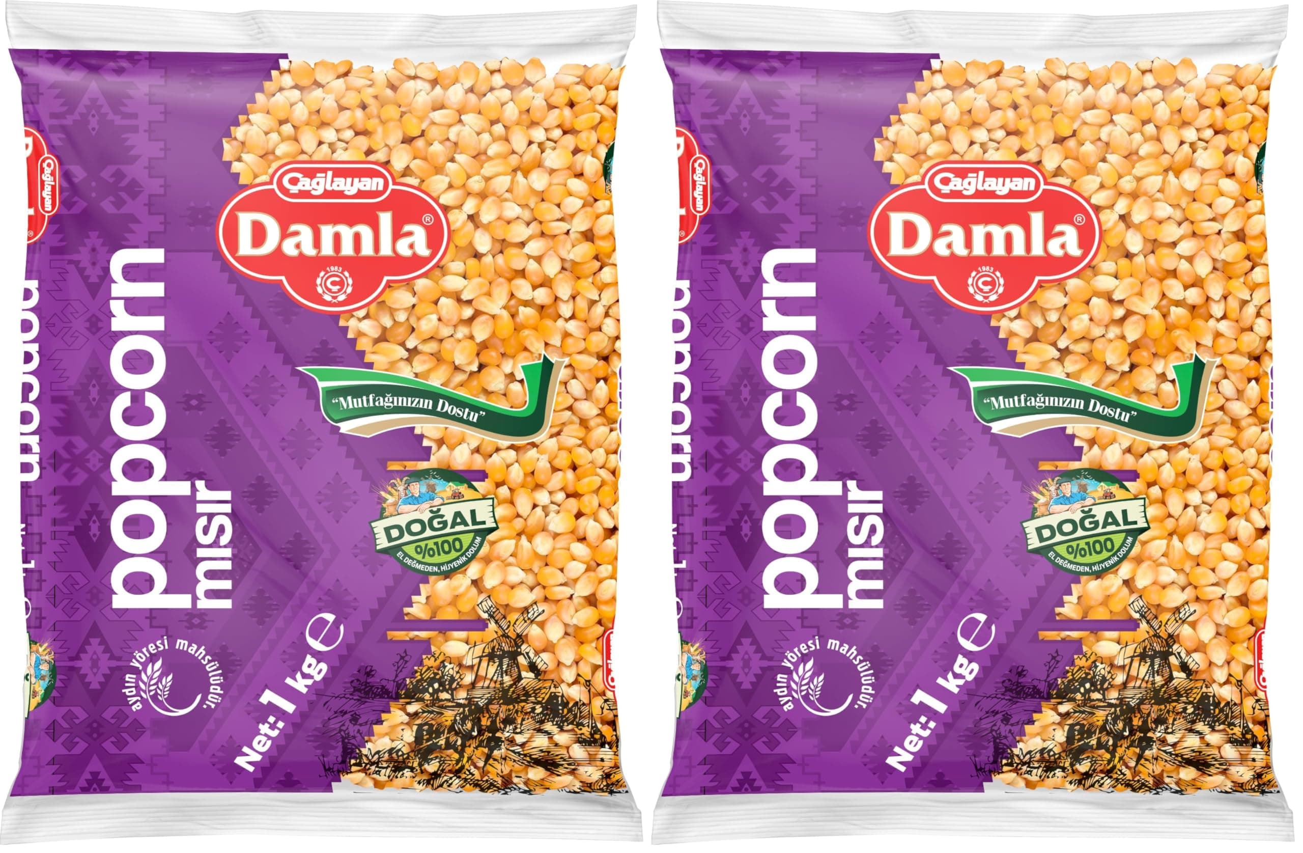 Damla Popcorn Mısır 1 kg (2 paketi)