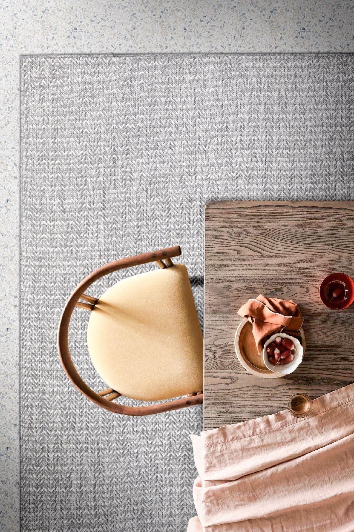 Koza Halı Fresco Antrasit Ekru Iskandinav Jüt Yıkanabilir Halı Kilim Balkon Teras Salon Koridor Halısı 20522a, 200 x 290