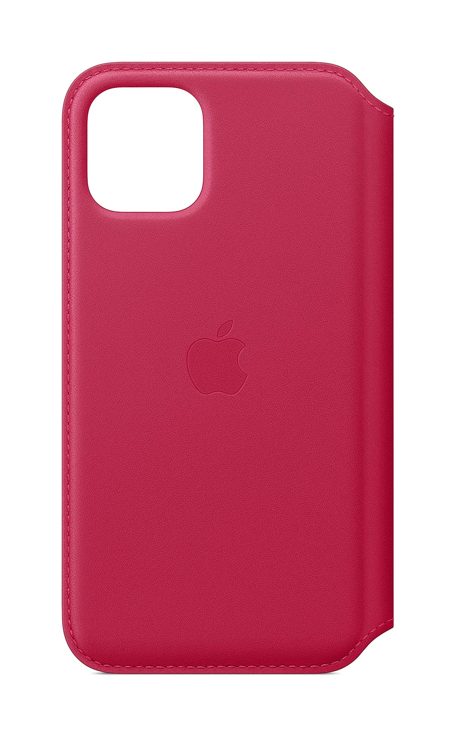Apple iPhone 11 Pro için Deri Folyo Kılıf - Ahududu