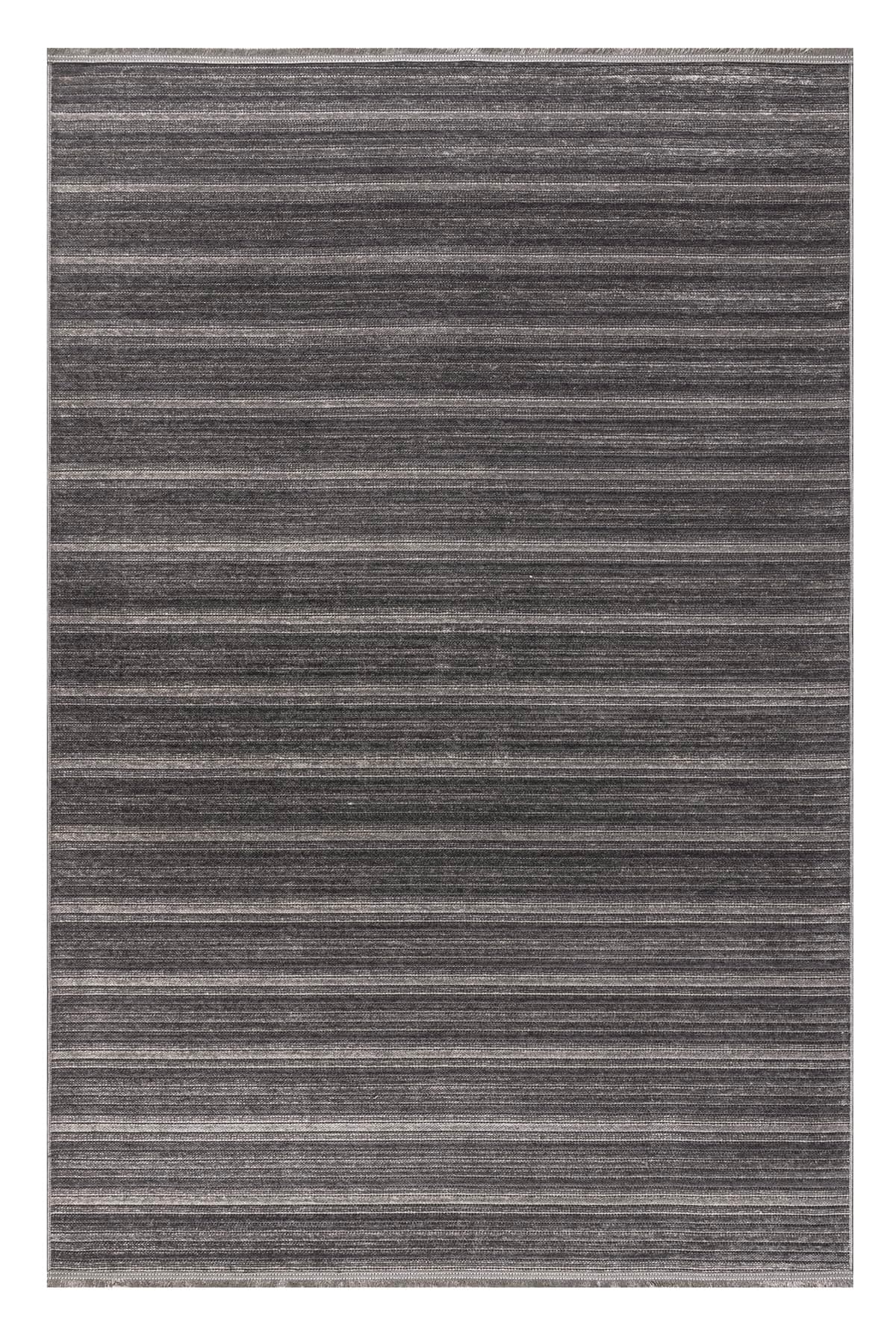 Koza Halı Stripe Antrasit Kilim Kaymaz Taban Salon Oturma Odası Antre Halısı 33010a, 60 x 100