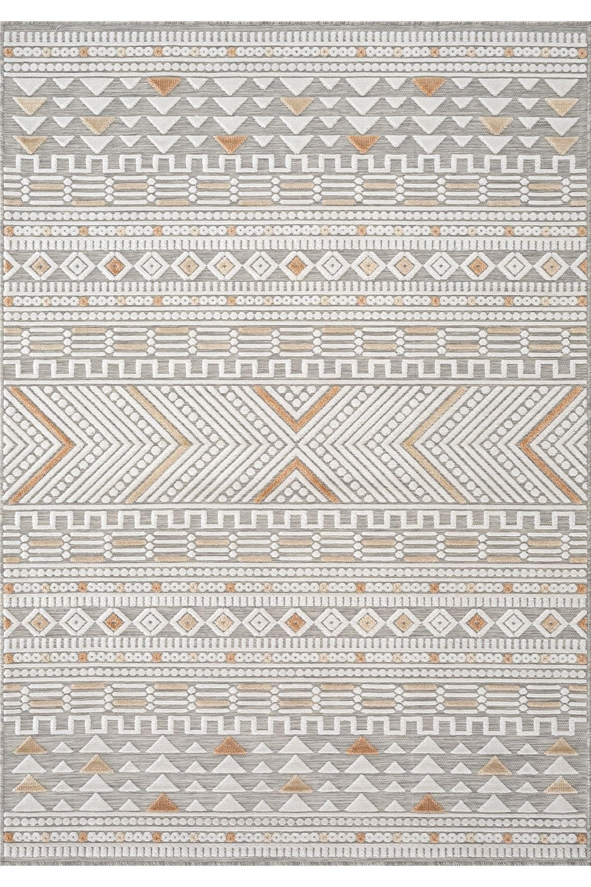 KOZA HOME Sand Gri Sarı Halı 65550A 117 x 180