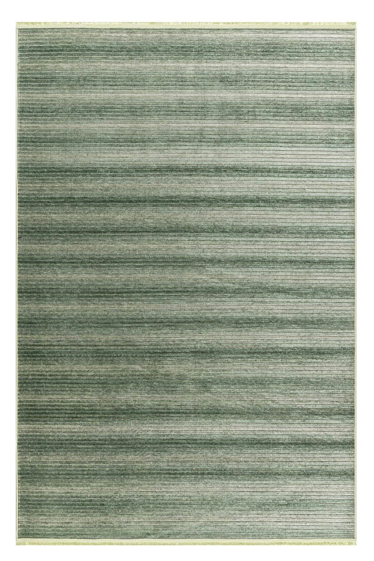 Koza Halı Stripe Yeşil Kilim Kaymaz Taban Salon Oturma Odası Antre Halısı 33011a, 80 x 150