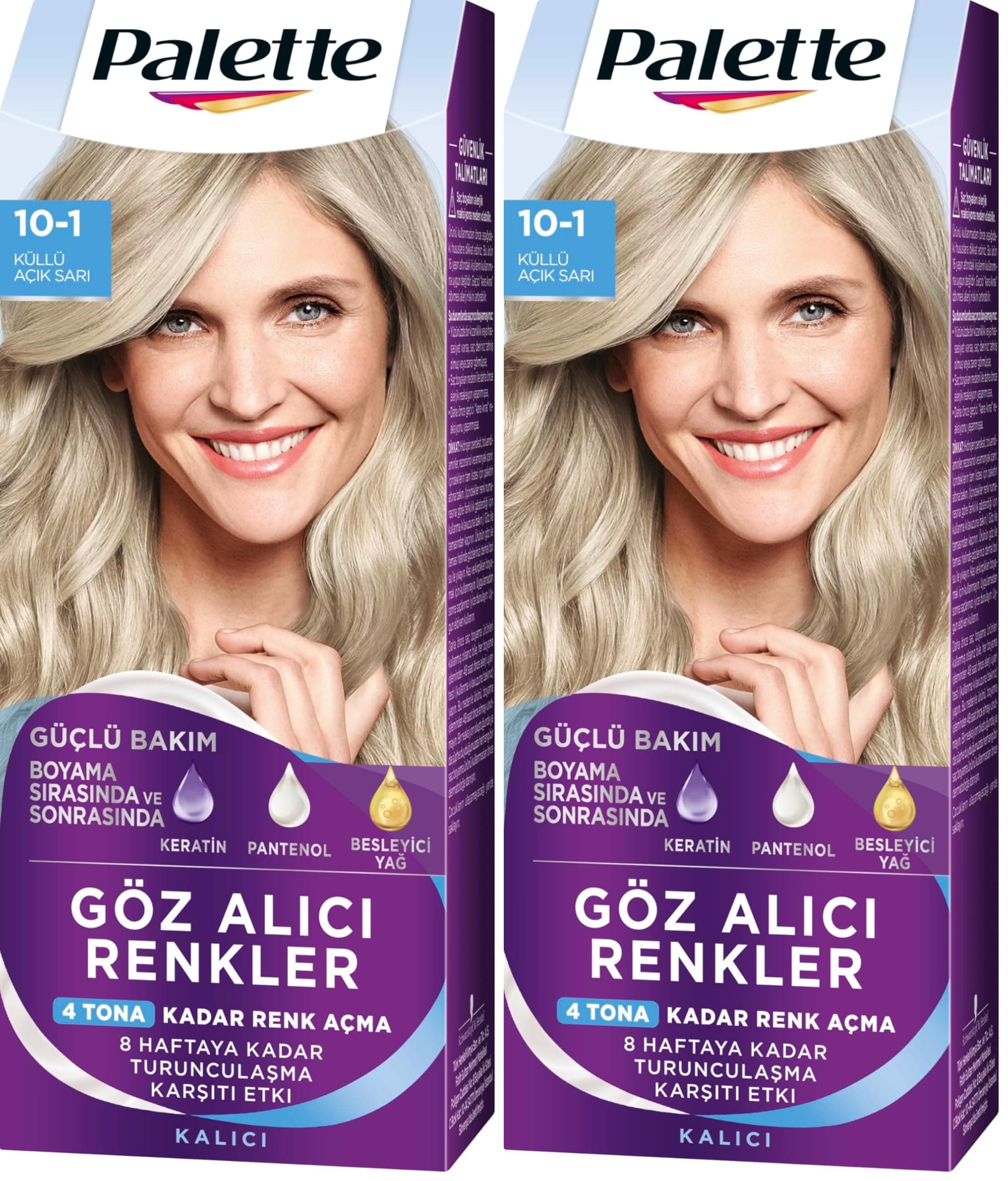 Palette Yoğun Göz Alıcı Renkler Renk Açıcı 10-1 Küllü Açık Sarı 2li paket