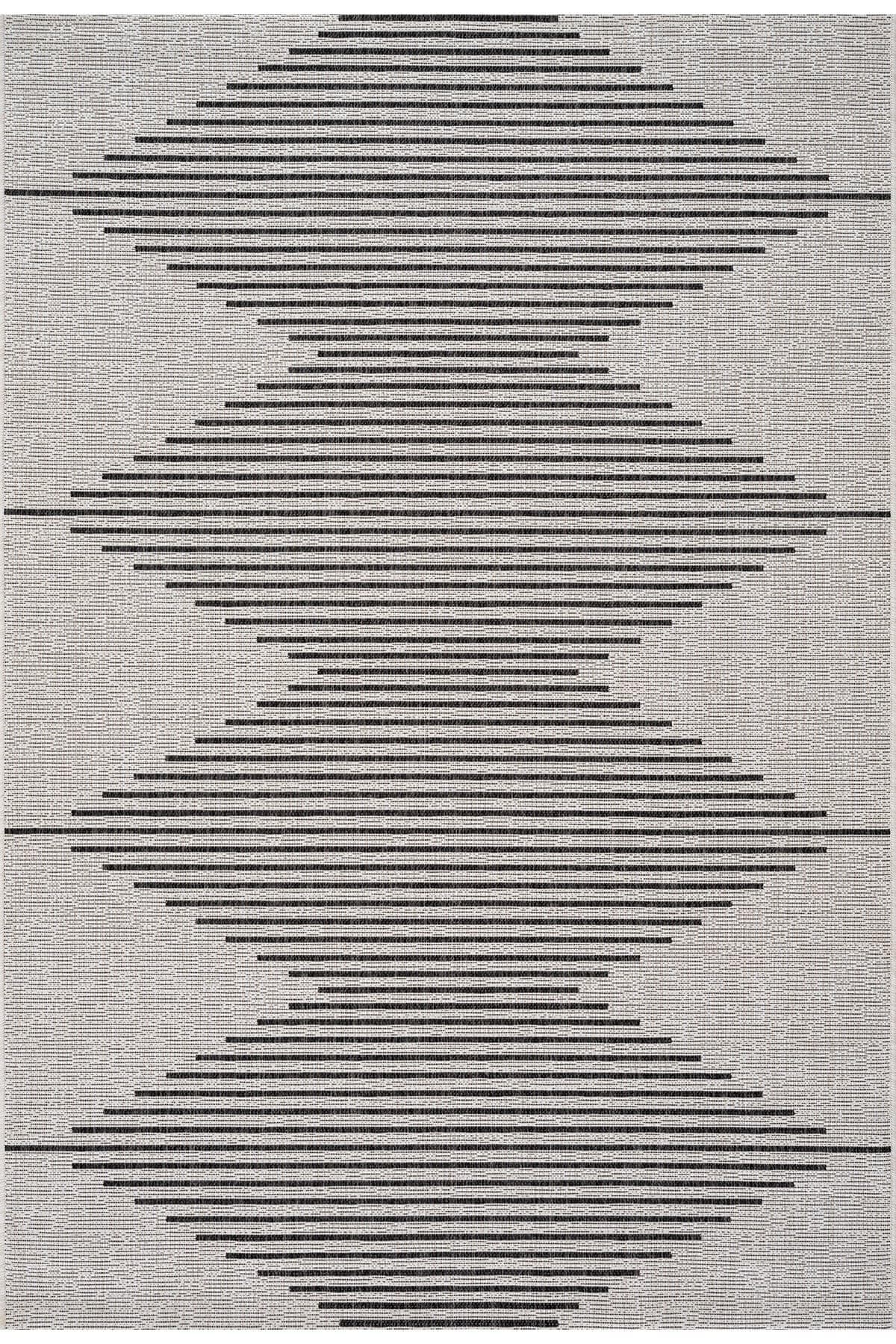 KOZA HOME Fresco Ekru Siyah Sisal Halı 22835A 120 x 180