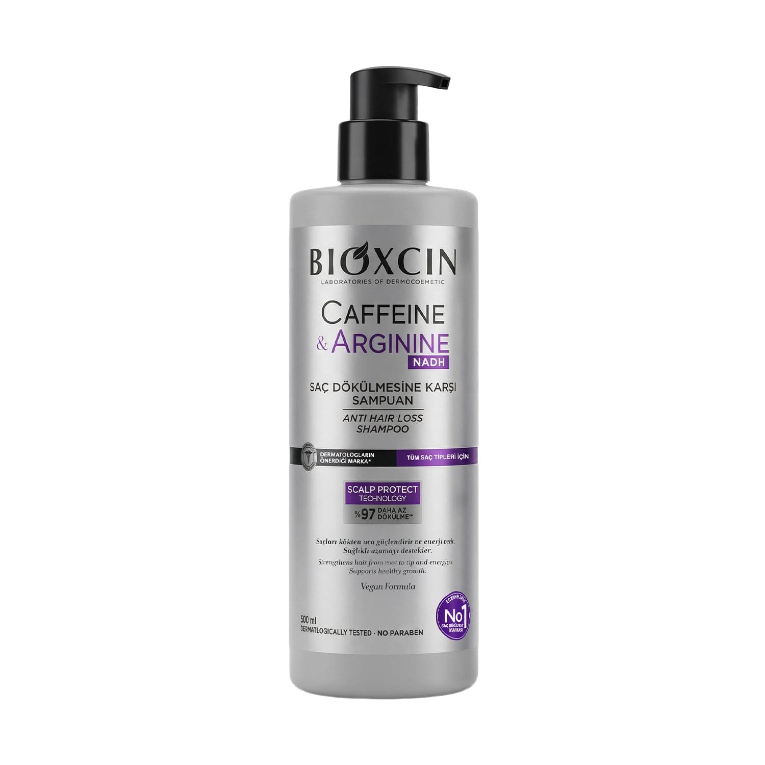 Bioxcin Caffeine & Arginine Şampuan 500 ml – Saç Dökülmesine Karşı Etkili Bakım | BioComplex B11 | Kafein + Arjinin Destekli Hızlı Uzama | Tüm Saç Tipleri İçin
