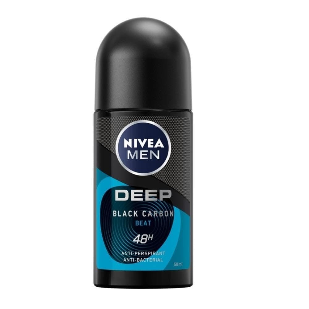 NIVEA MEN Erkek Roll-on Deodorant Deep Beat 50 ml, 72 Saat Ter ve Ter Kokusuna Karşı Anti Perspirant Koruma