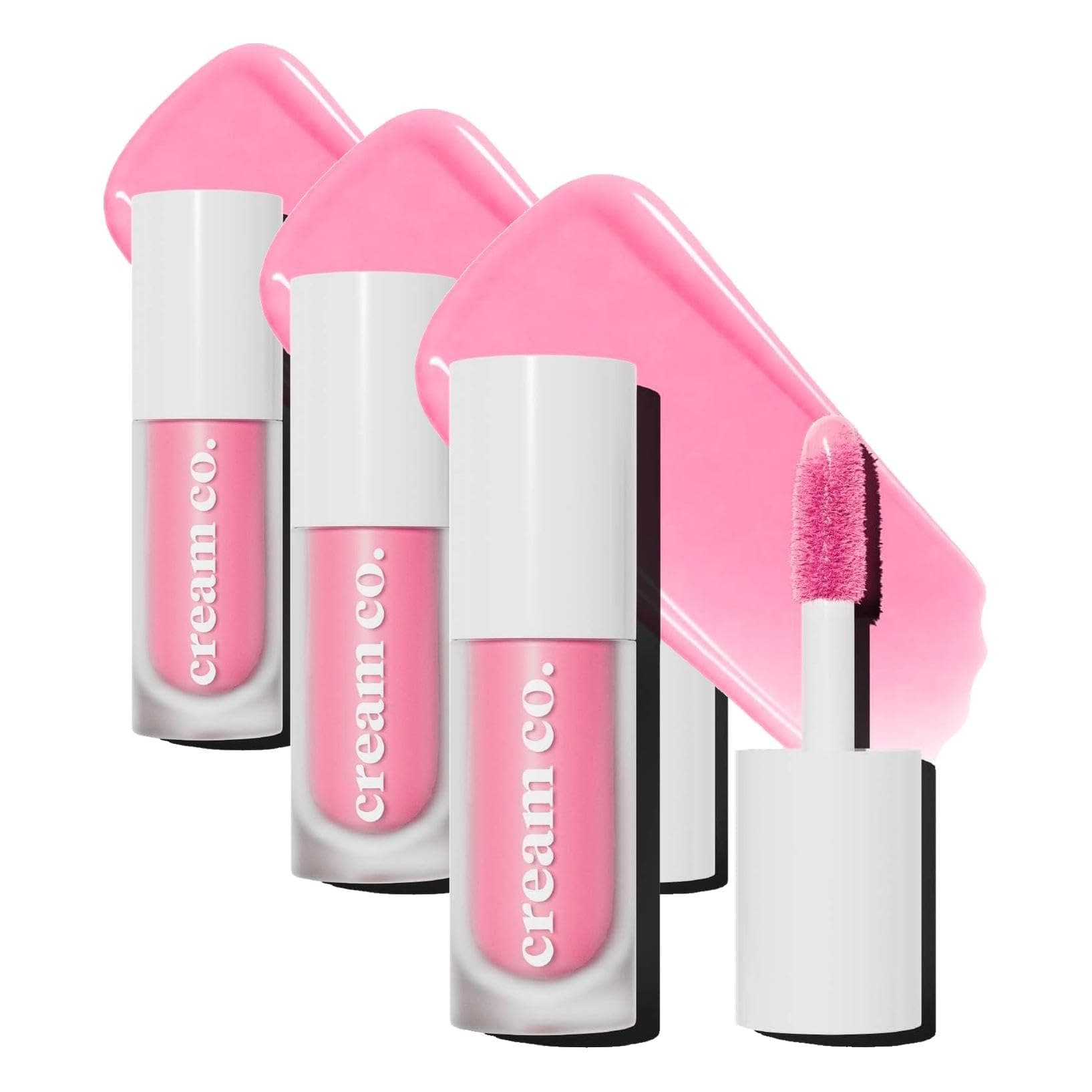 Cream Co. Allık Ruj Göz Farı Glow Tint Baby Pink, Nemlendirici Makyaj, 508 Pastel Pembe, Hyaluronik Asit Peptit (3 paketi)