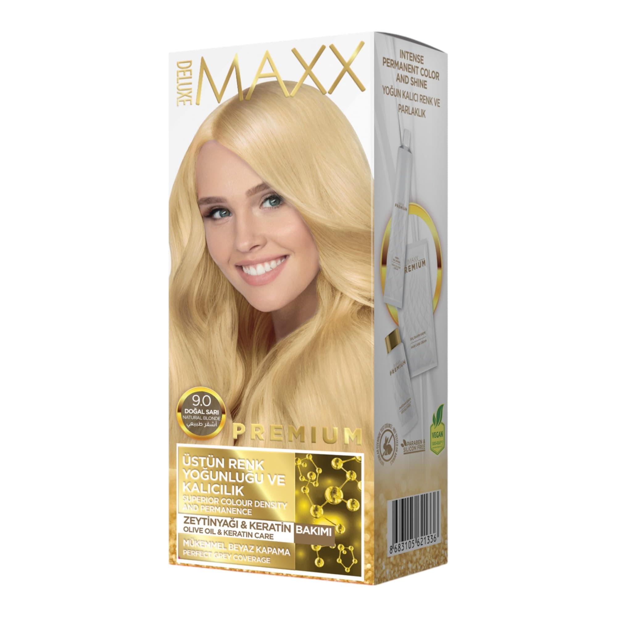 Maxx Deluxe Premıum Yarı Kit Set Saç Boyası 9.0 Doğal Sarı