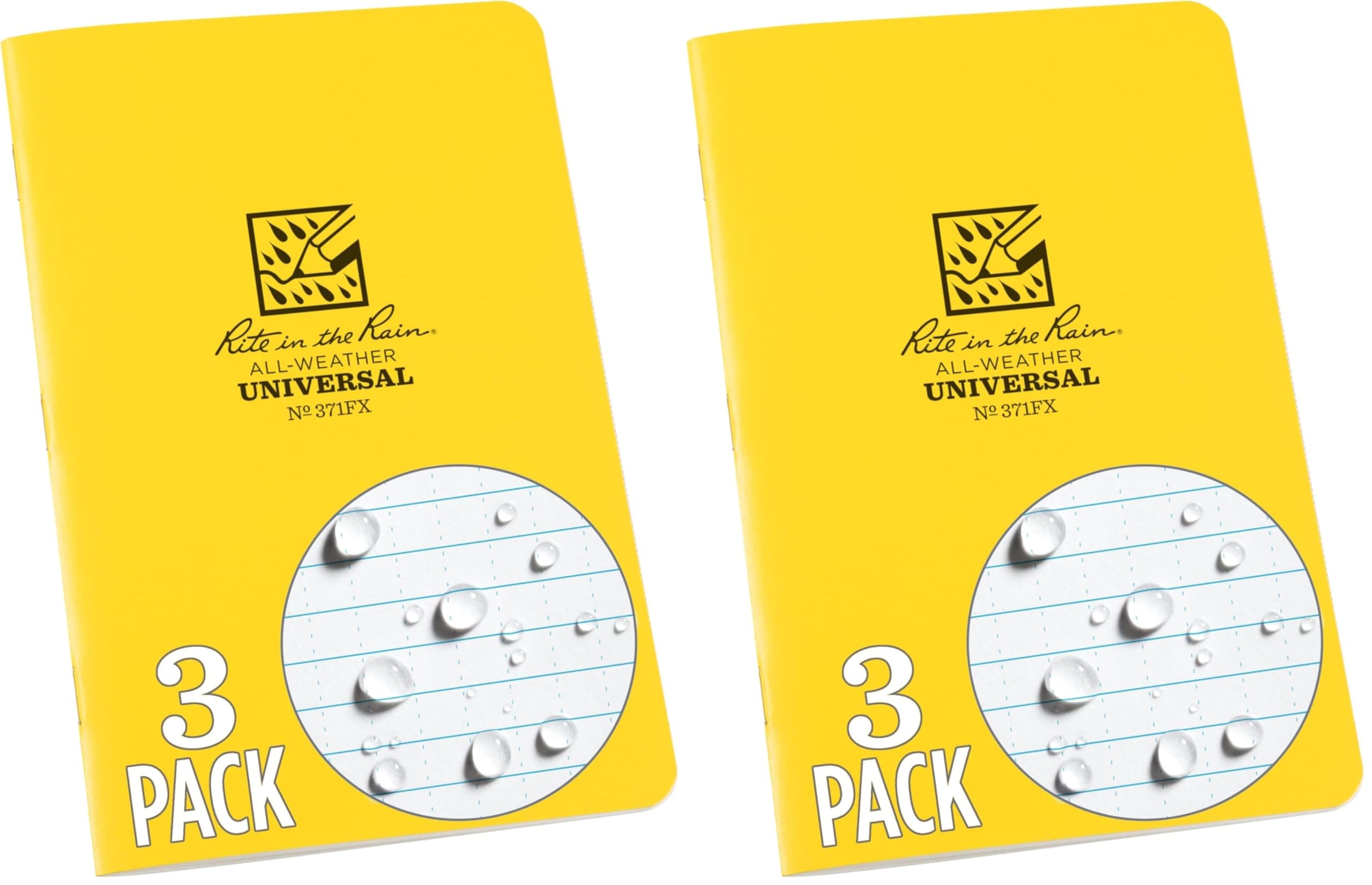 Rite in the Rain Staple Bound Mini Waterproof Notizblock (3 Stück)