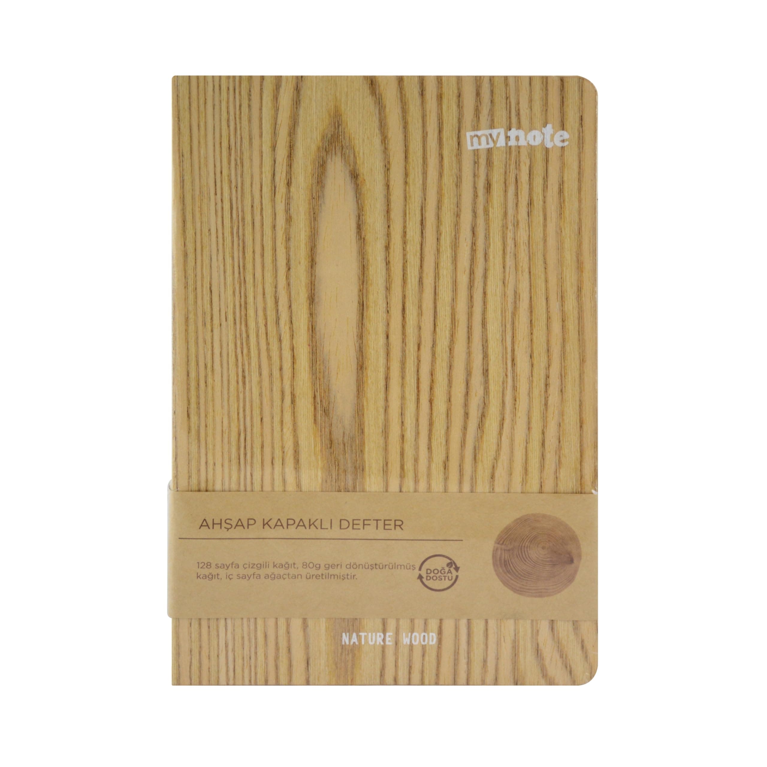 Mynote A5 Ahşap Kağıt Kaplı Defter Ahşap Rengi