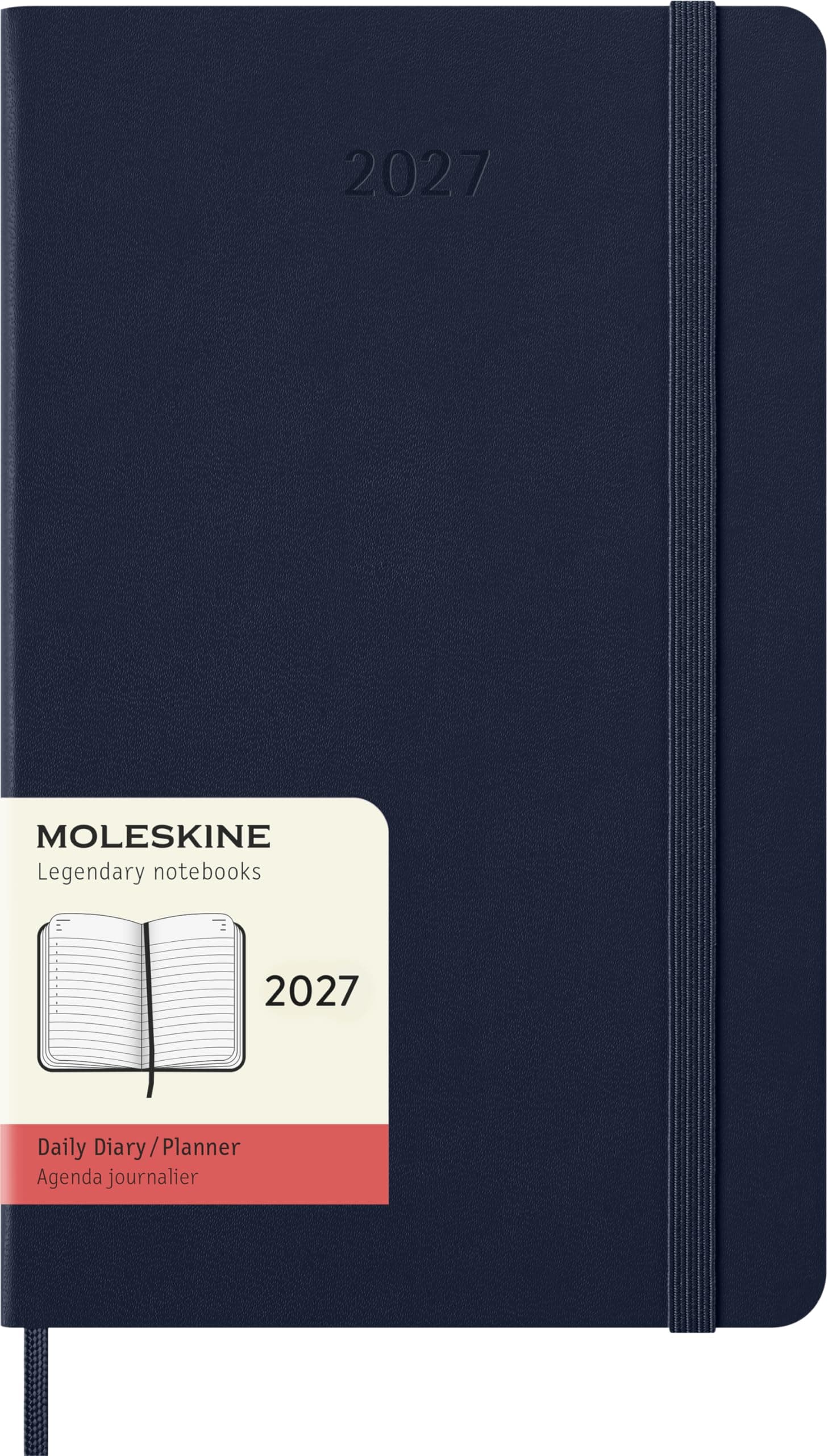 Moleskine 12 Aylık 2027 Ajandası Large 13X21 Günlük Sert Kapak Safir Mavi